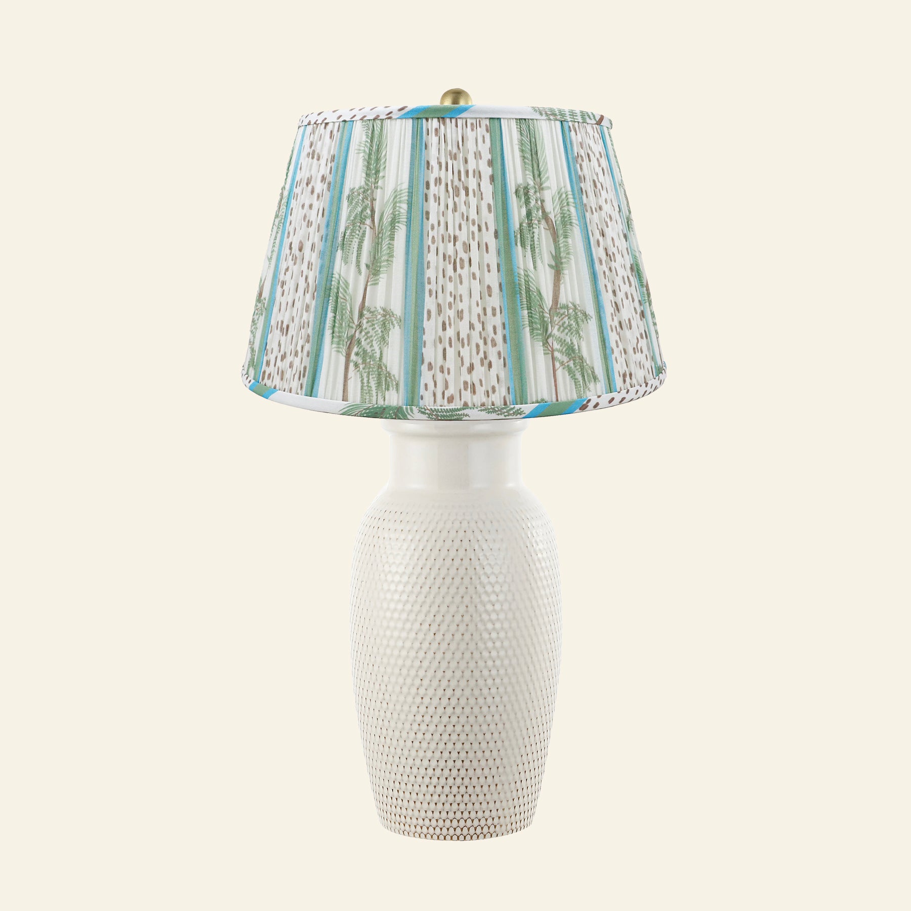 28" Camilla Textured Cream Ceramic Table Lamp