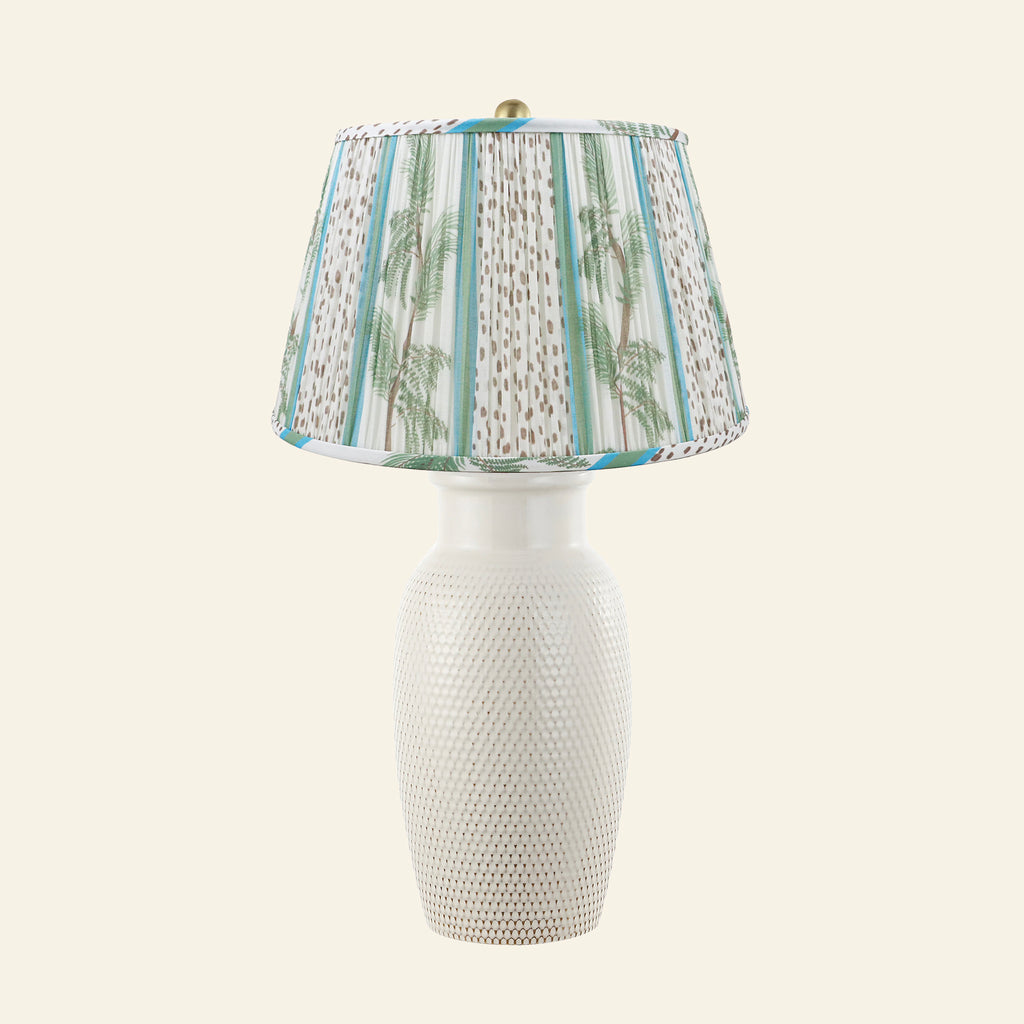 28" Camilla Textured Cream Ceramic Table Lamp by Kevin Francis Design | Luxury Area Rugs & Home Decor