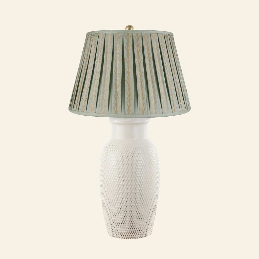 28" Camilla Textured Cream Ceramic Table Lamp by Kevin Francis Design | Luxury Area Rugs & Home Decor