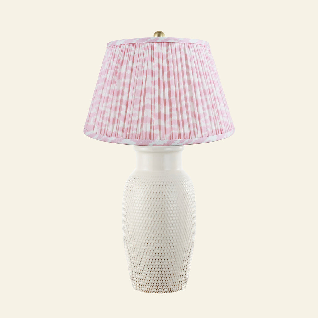 28" Camilla Textured Cream Ceramic Table Lamp by Kevin Francis Design | Luxury Area Rugs & Home Decor