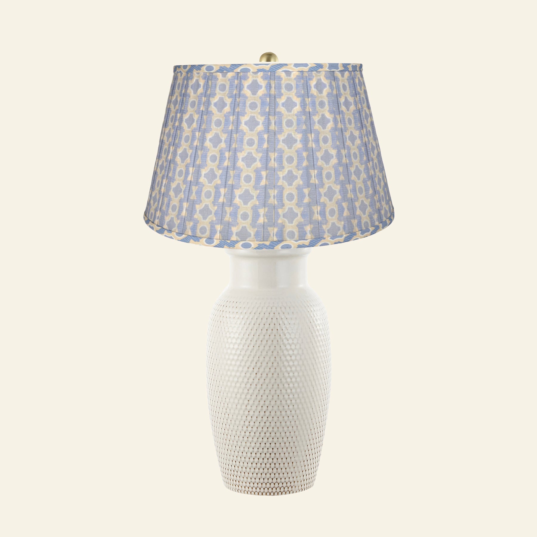 28" Camilla Textured Cream Ceramic Table Lamp by Kevin Francis Design | Luxury Area Rugs & Home Decor