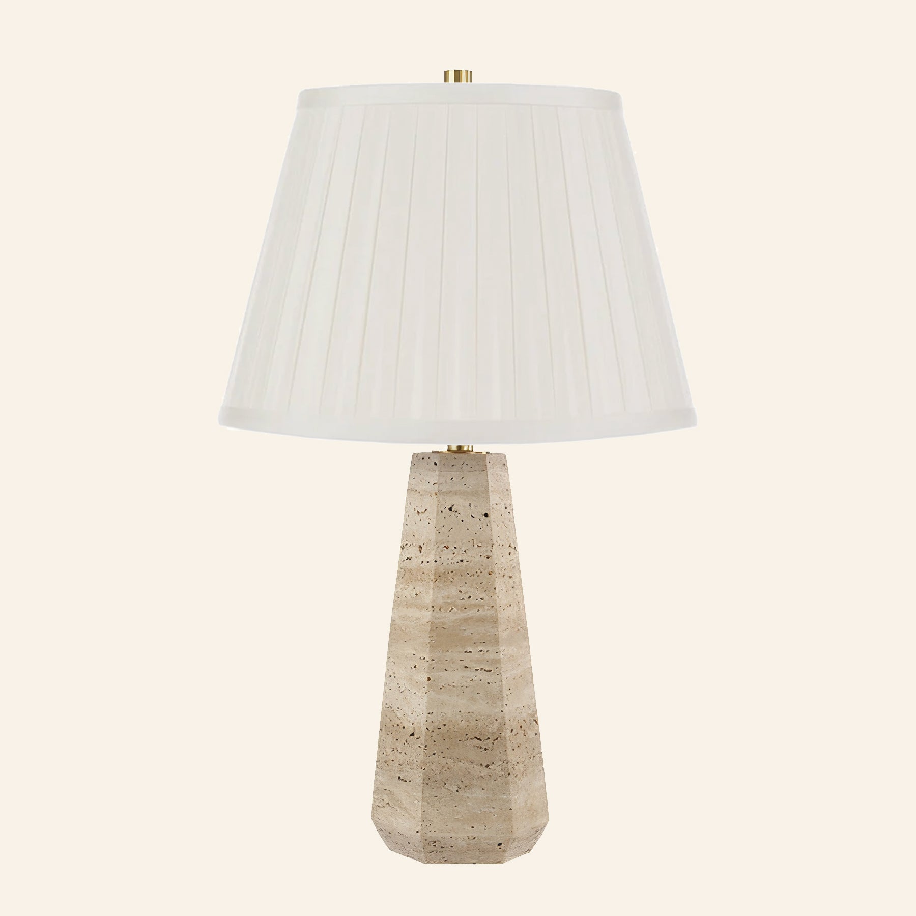 24” Caroline Travertine Stone Table Lamp