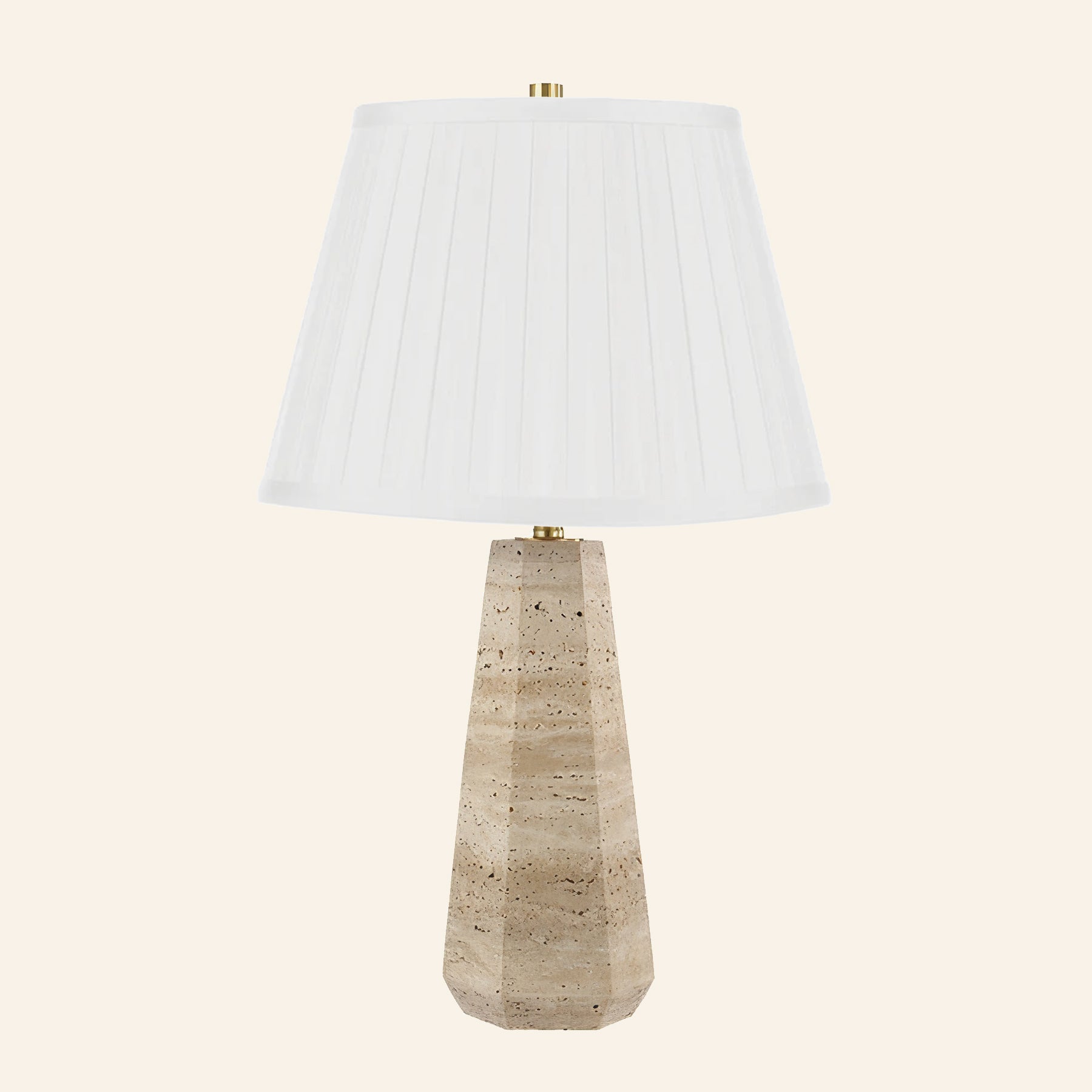 24” Caroline Travertine Stone Table Lamp