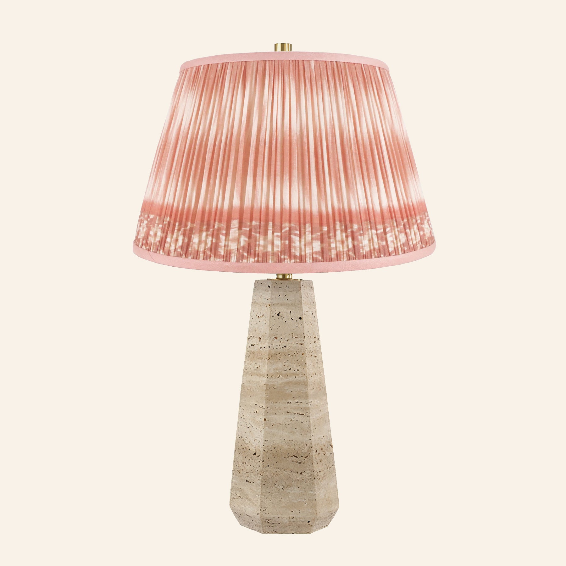 24” Caroline Travertine Stone Table Lamp