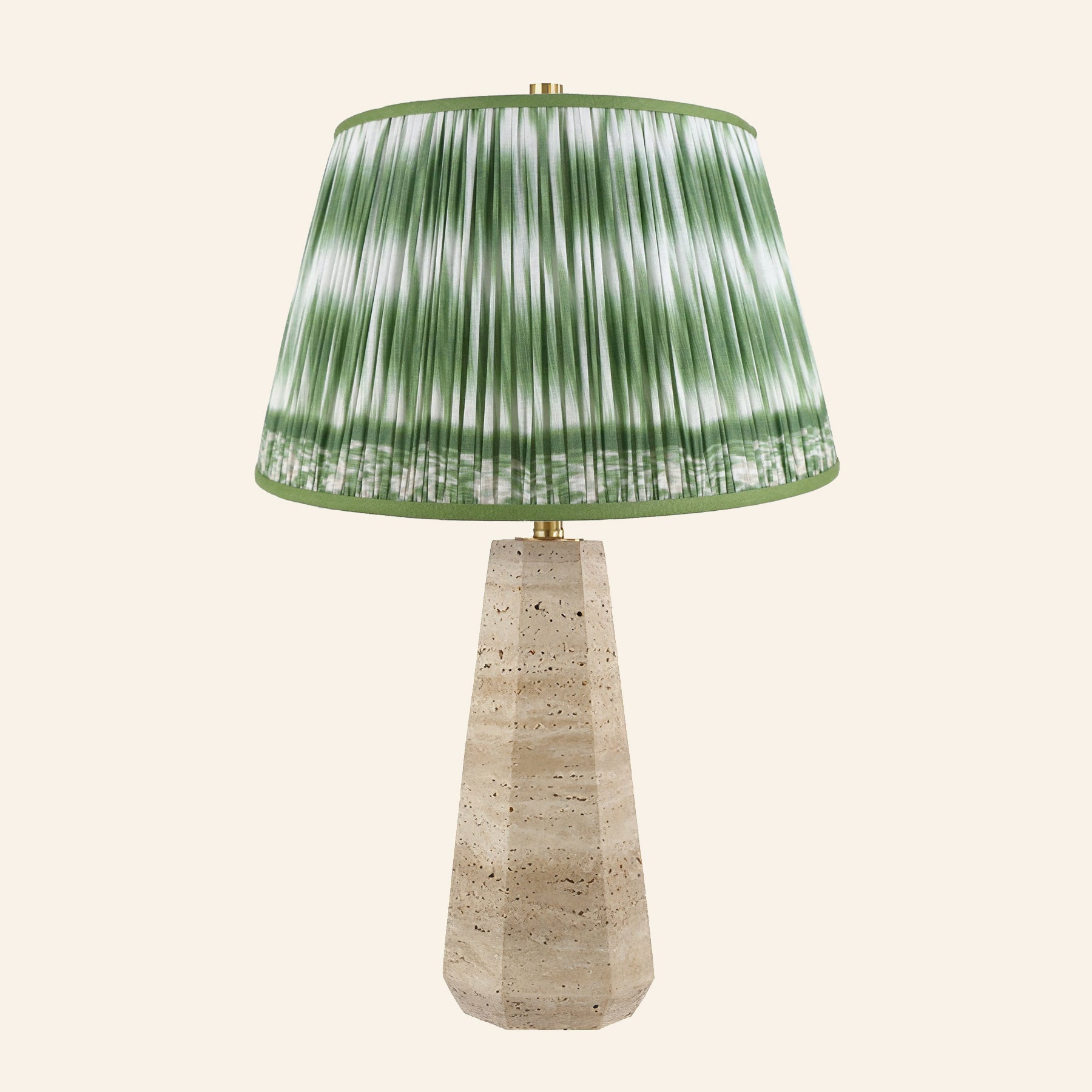 24” Caroline Travertine Stone Table Lamp