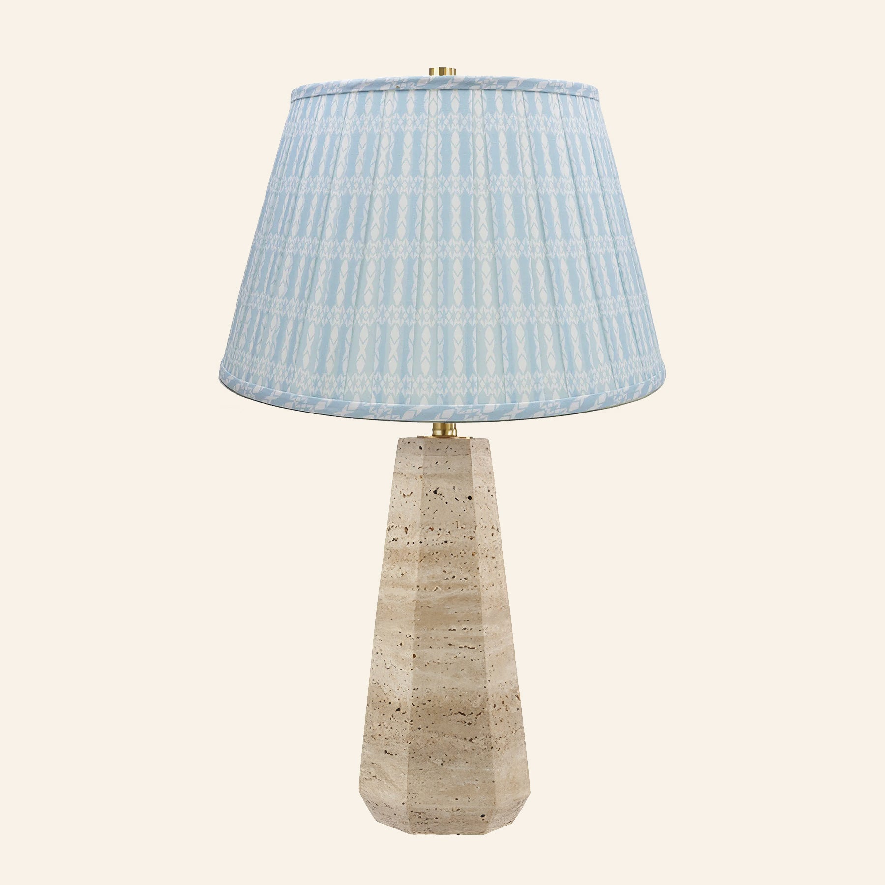 24” Caroline Travertine Stone Table Lamp