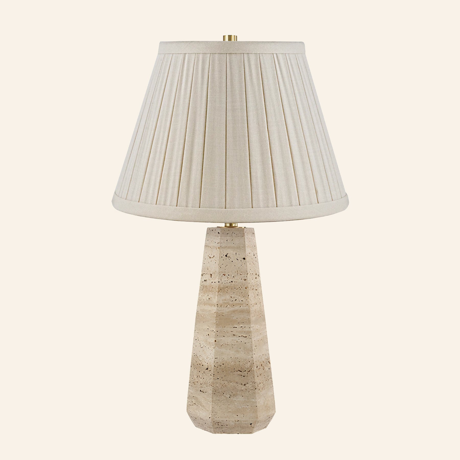 24” Caroline Travertine Stone Table Lamp