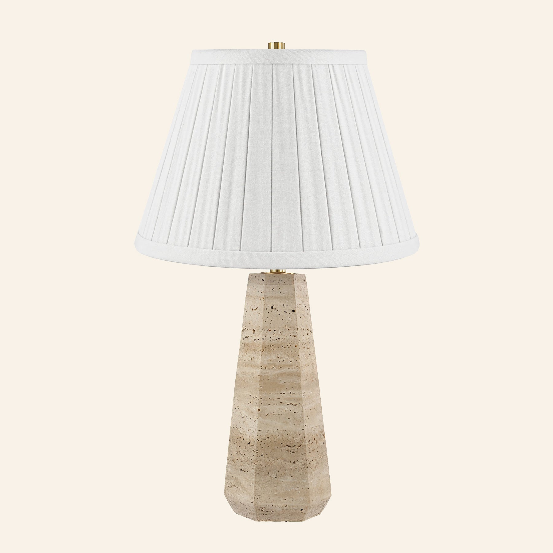 24” Caroline Travertine Stone Table Lamp
