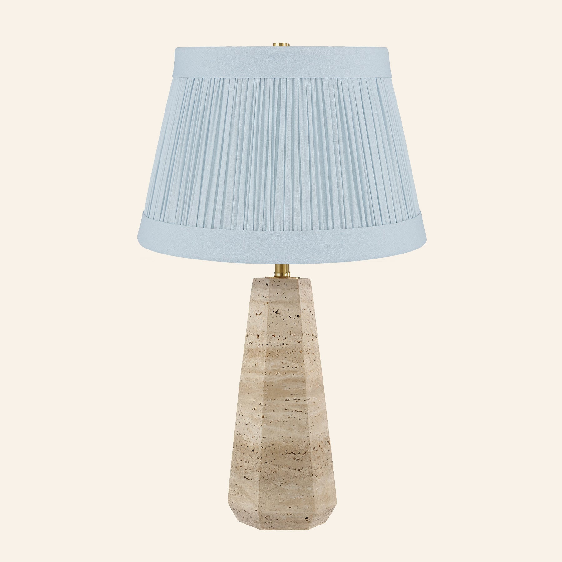 24” Caroline Travertine Stone Table Lamp