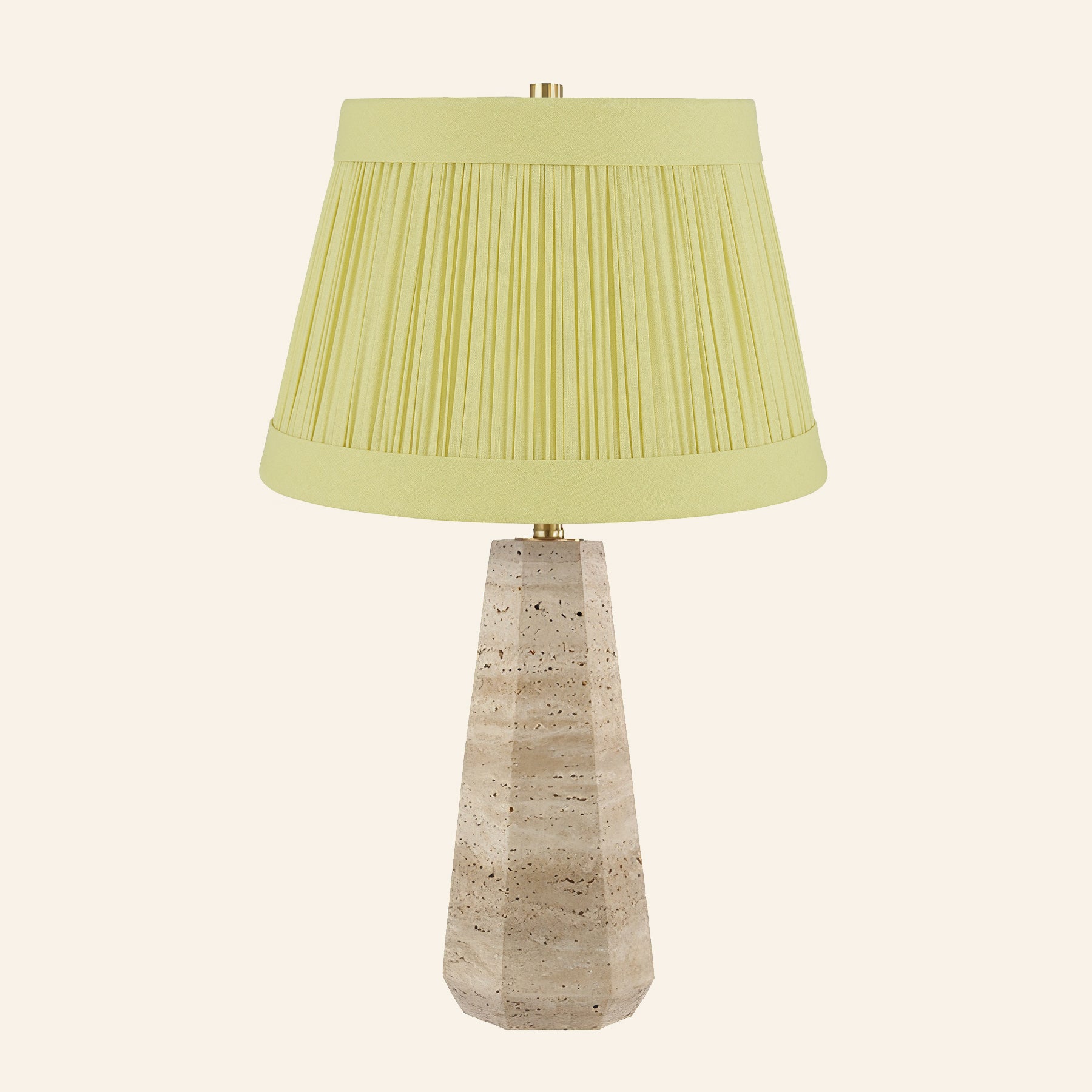 24” Caroline Travertine Stone Table Lamp
