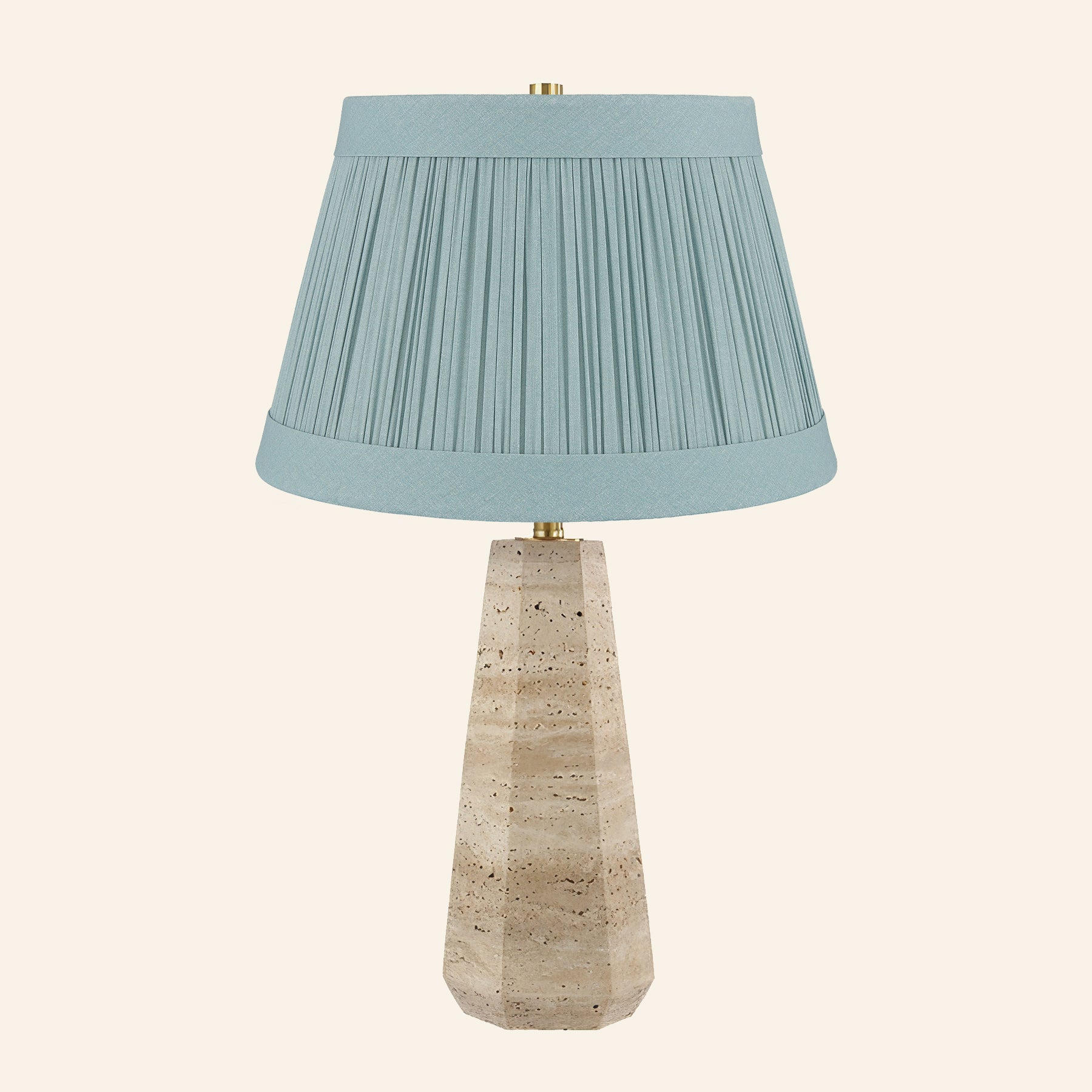 24” Caroline Travertine Stone Table Lamp
