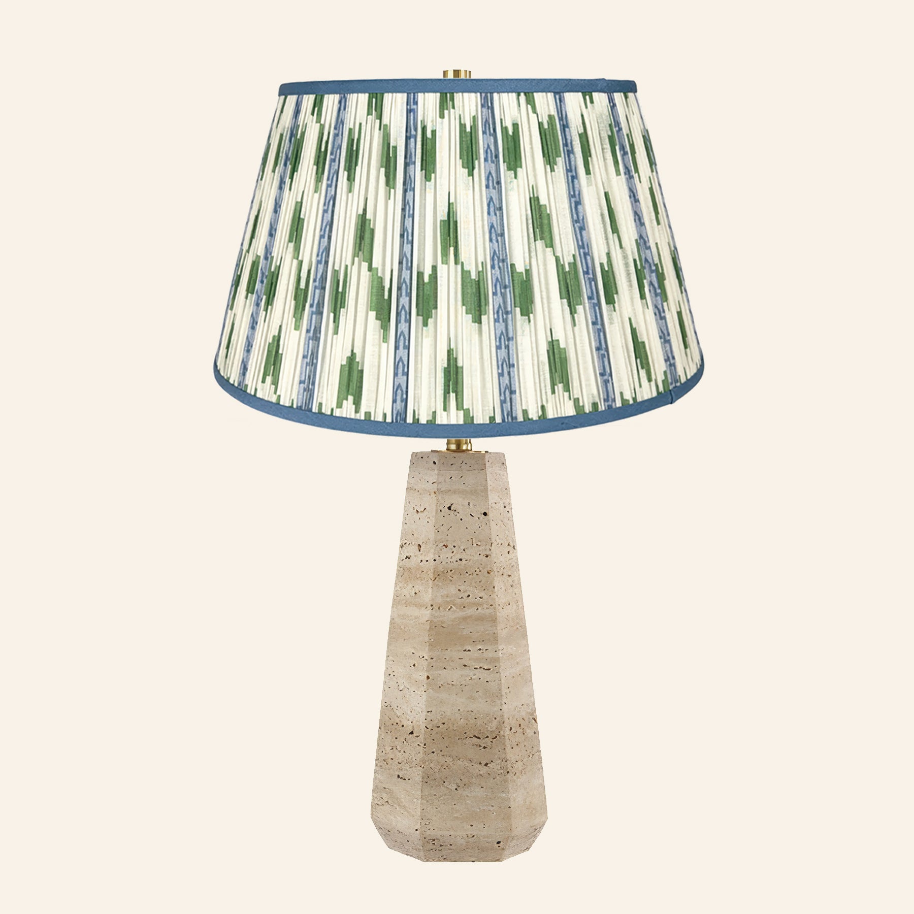 24” Caroline Travertine Stone Table Lamp