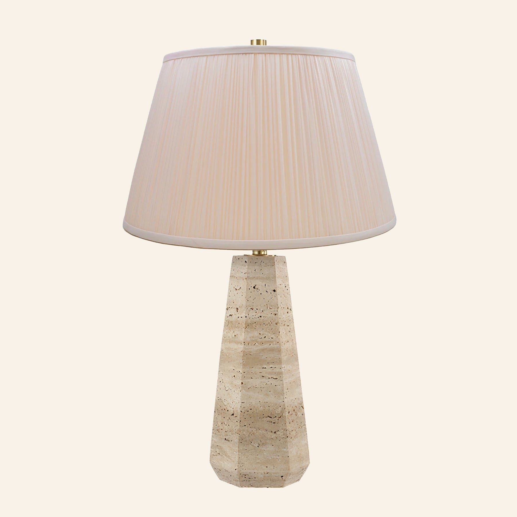 24” Caroline Travertine Stone Table Lamp