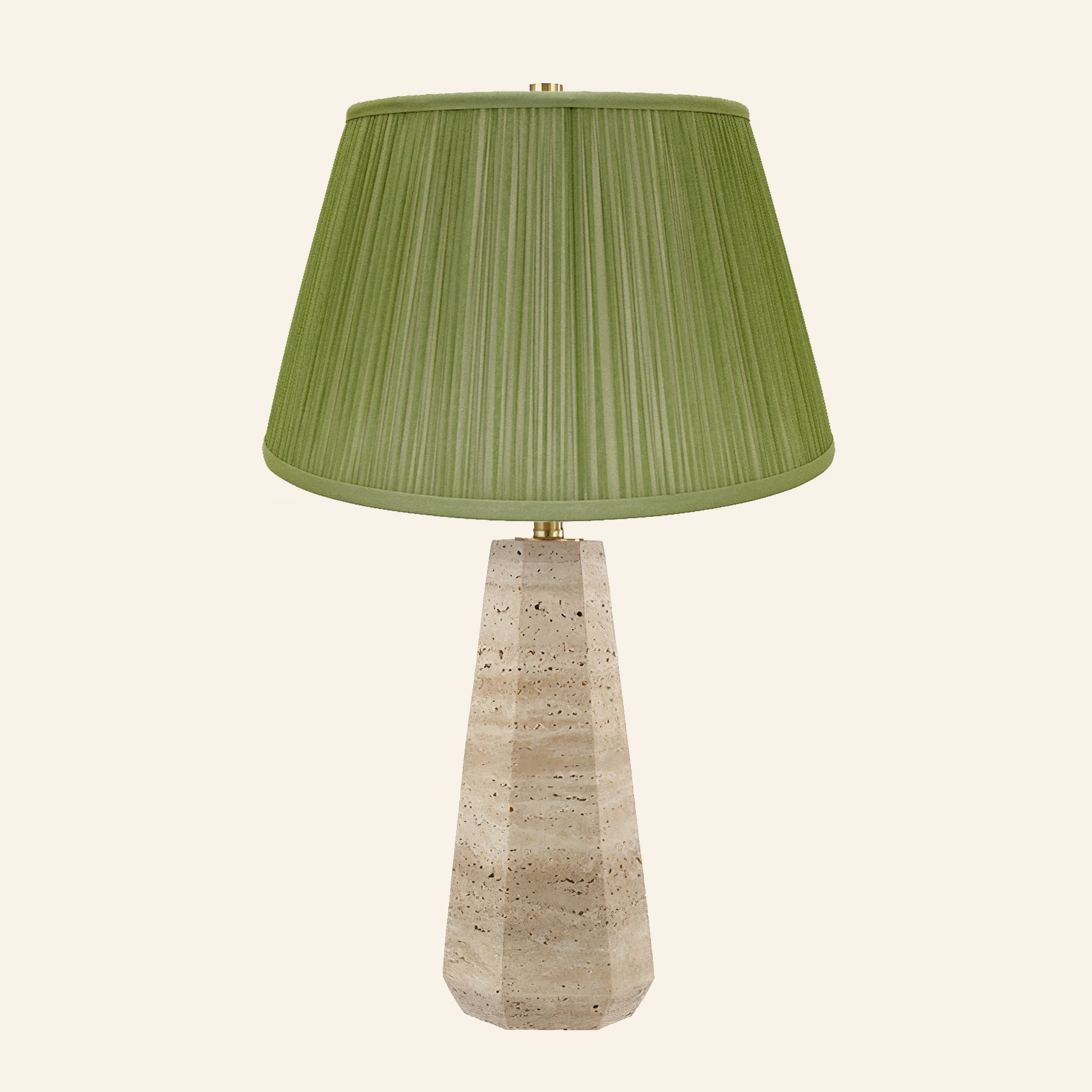 24” Caroline Travertine Stone Table Lamp
