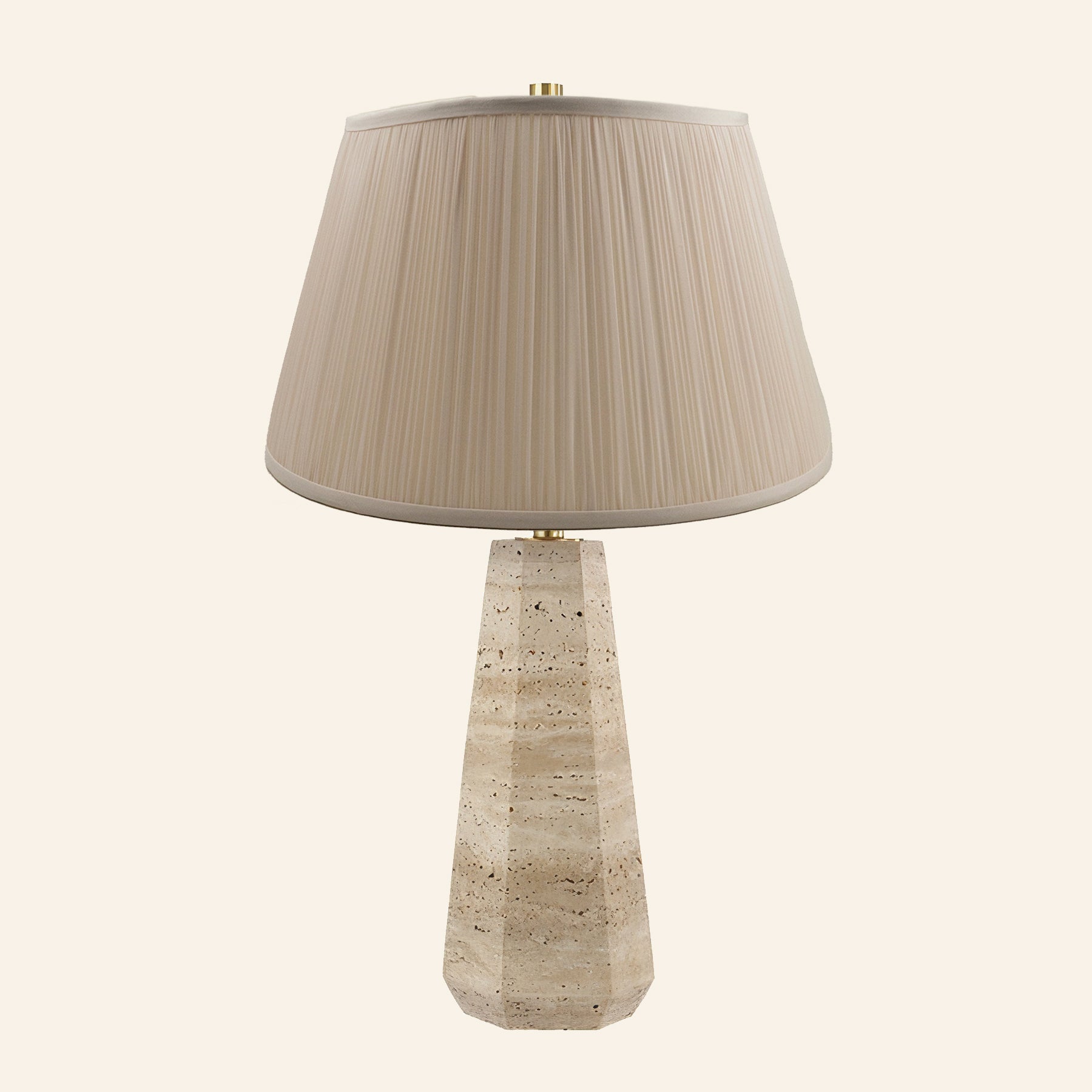 24” Caroline Travertine Stone Table Lamp