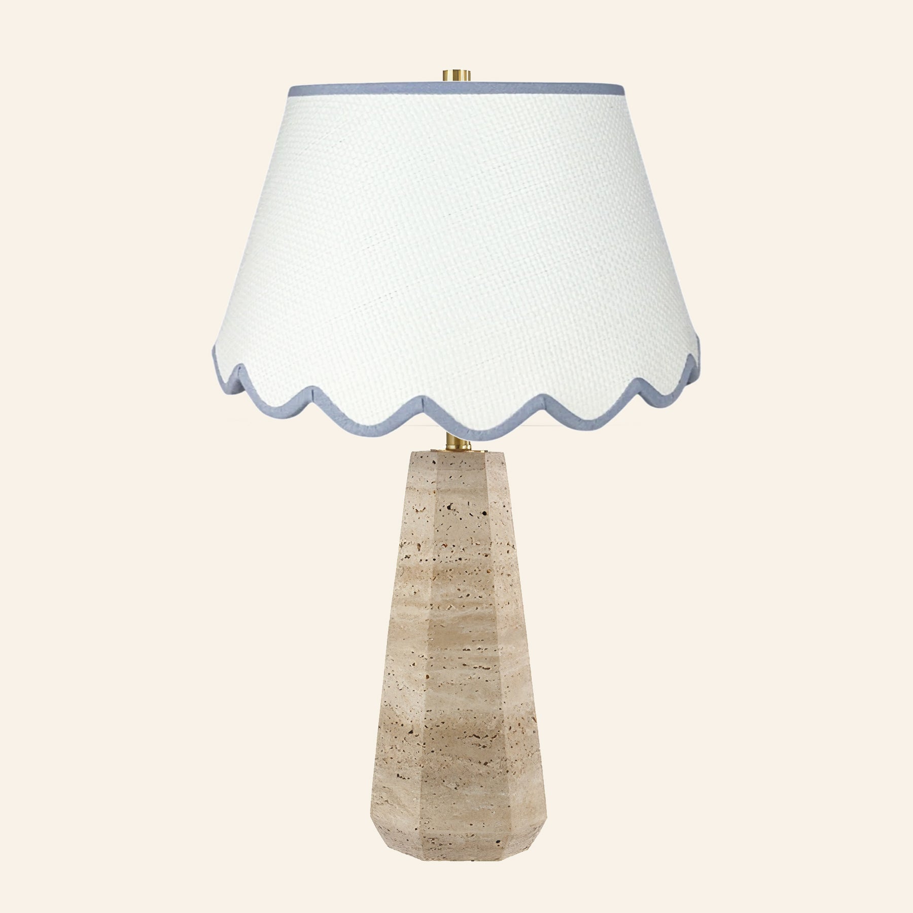 24” Caroline Travertine Stone Table Lamp