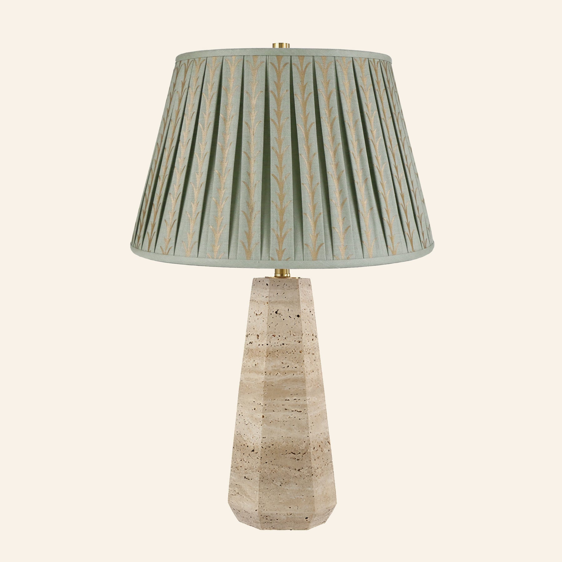 24” Caroline Travertine Stone Table Lamp