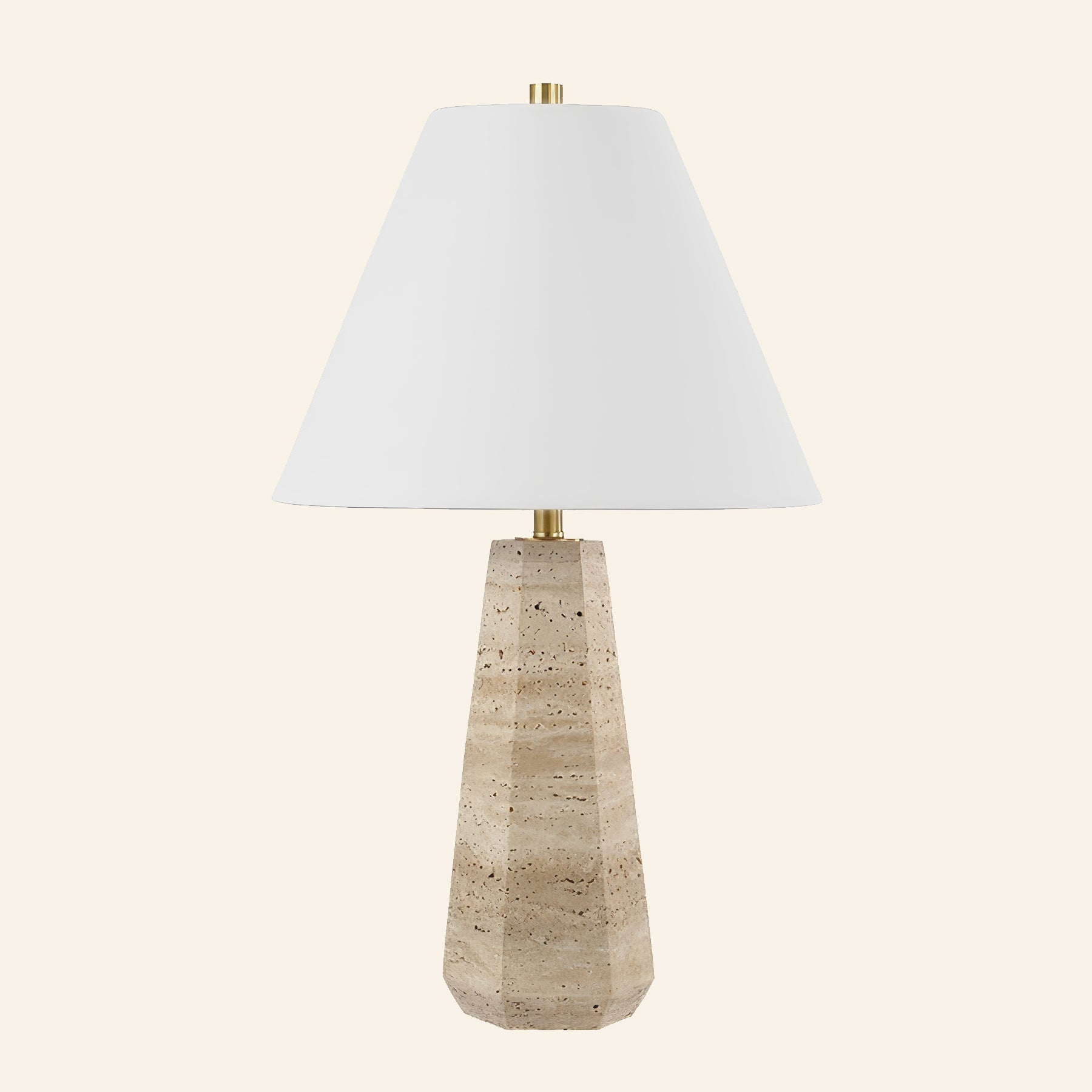24” Caroline Travertine Stone Table Lamp