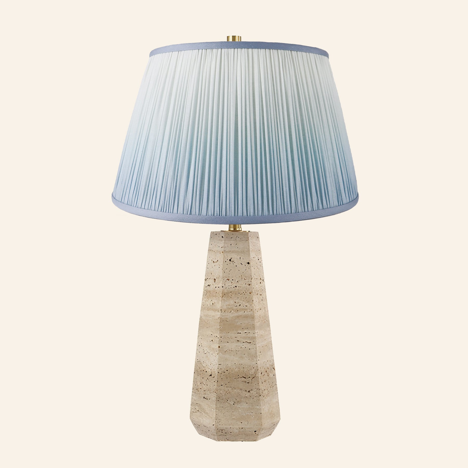 24” Caroline Travertine Stone Table Lamp