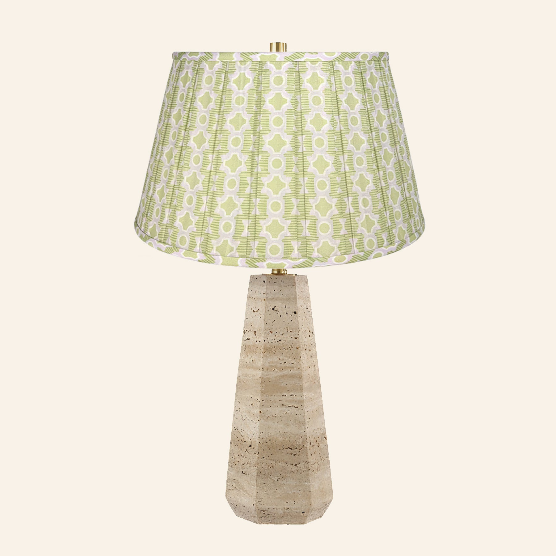 24” Caroline Travertine Stone Table Lamp