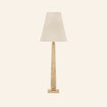 35 inch Eleanor travertine column buffet lamp