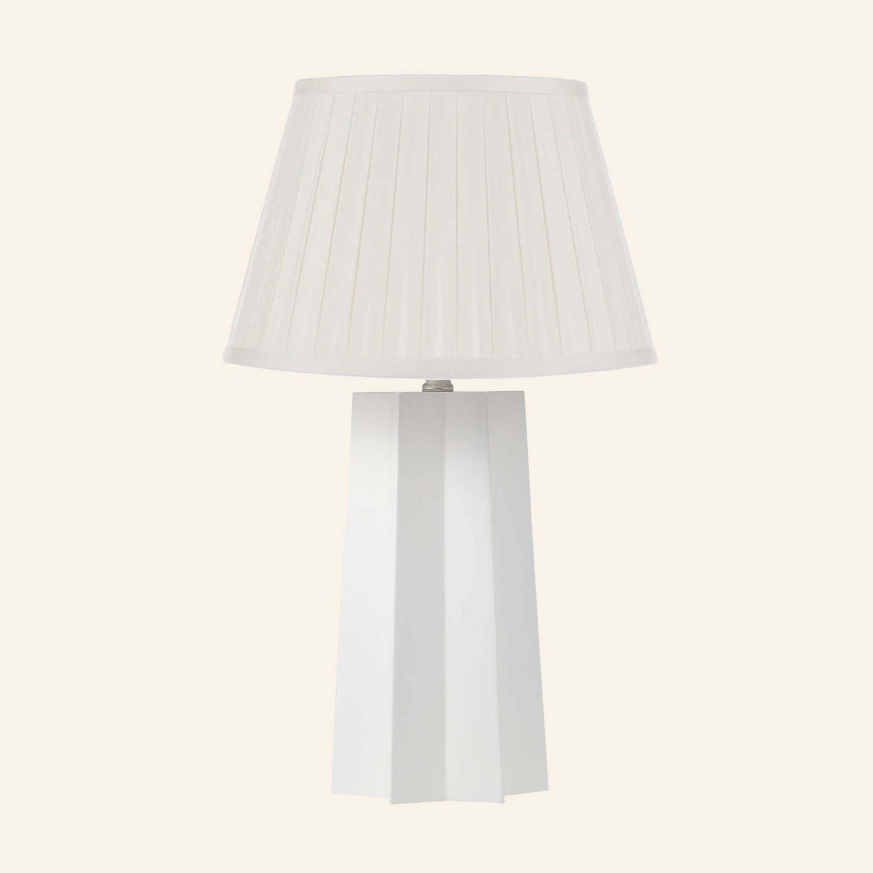 22” Evelyn White Sculptural Table Lamp by Kevin Francis Design | Luxury Area Rugs & Home Decor