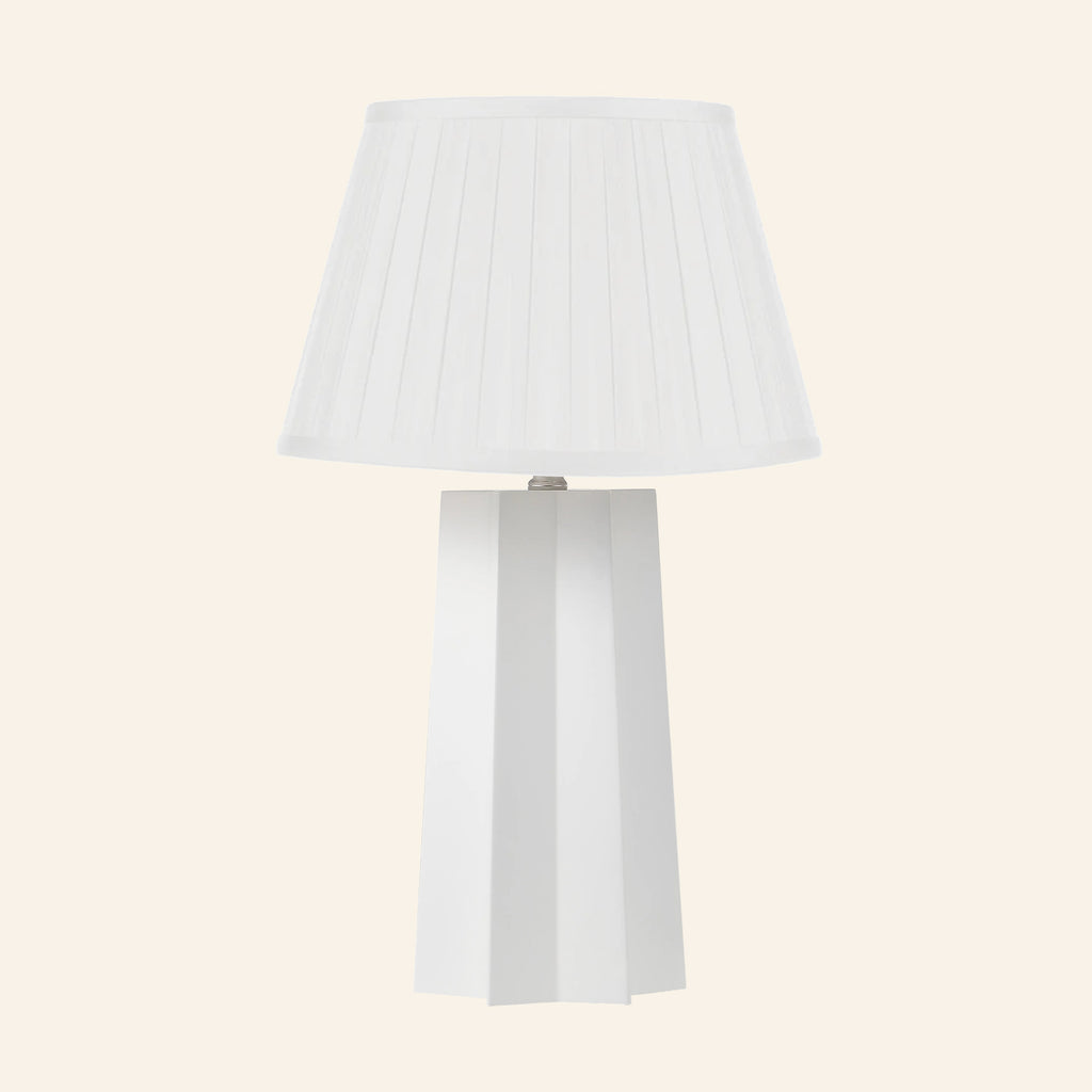 22” Evelyn White Sculptural Table Lamp by Kevin Francis Design | Luxury Area Rugs & Home Decor