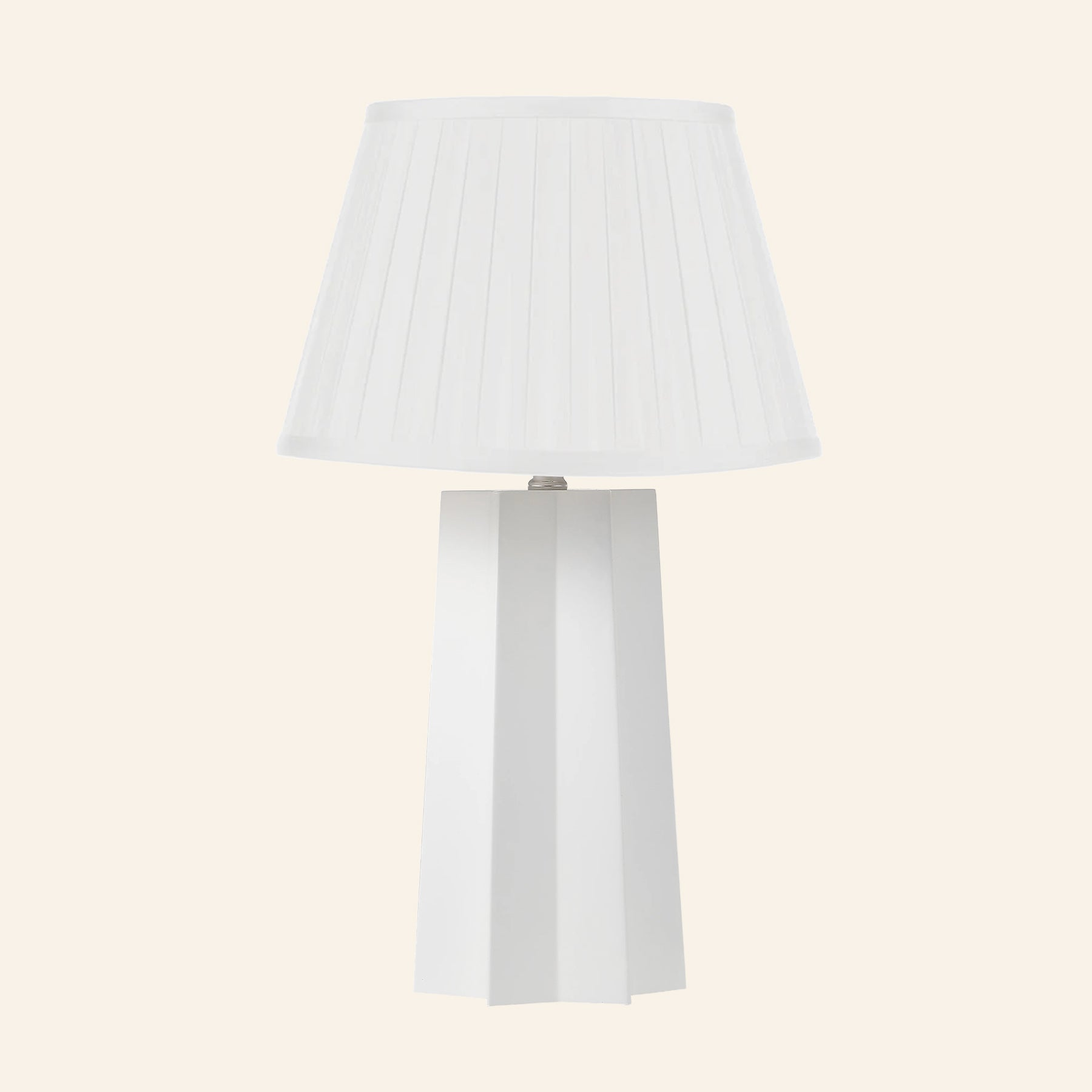 22” Evelyn White Sculptural Table Lamp by Kevin Francis Design | Luxury Area Rugs & Home Decor