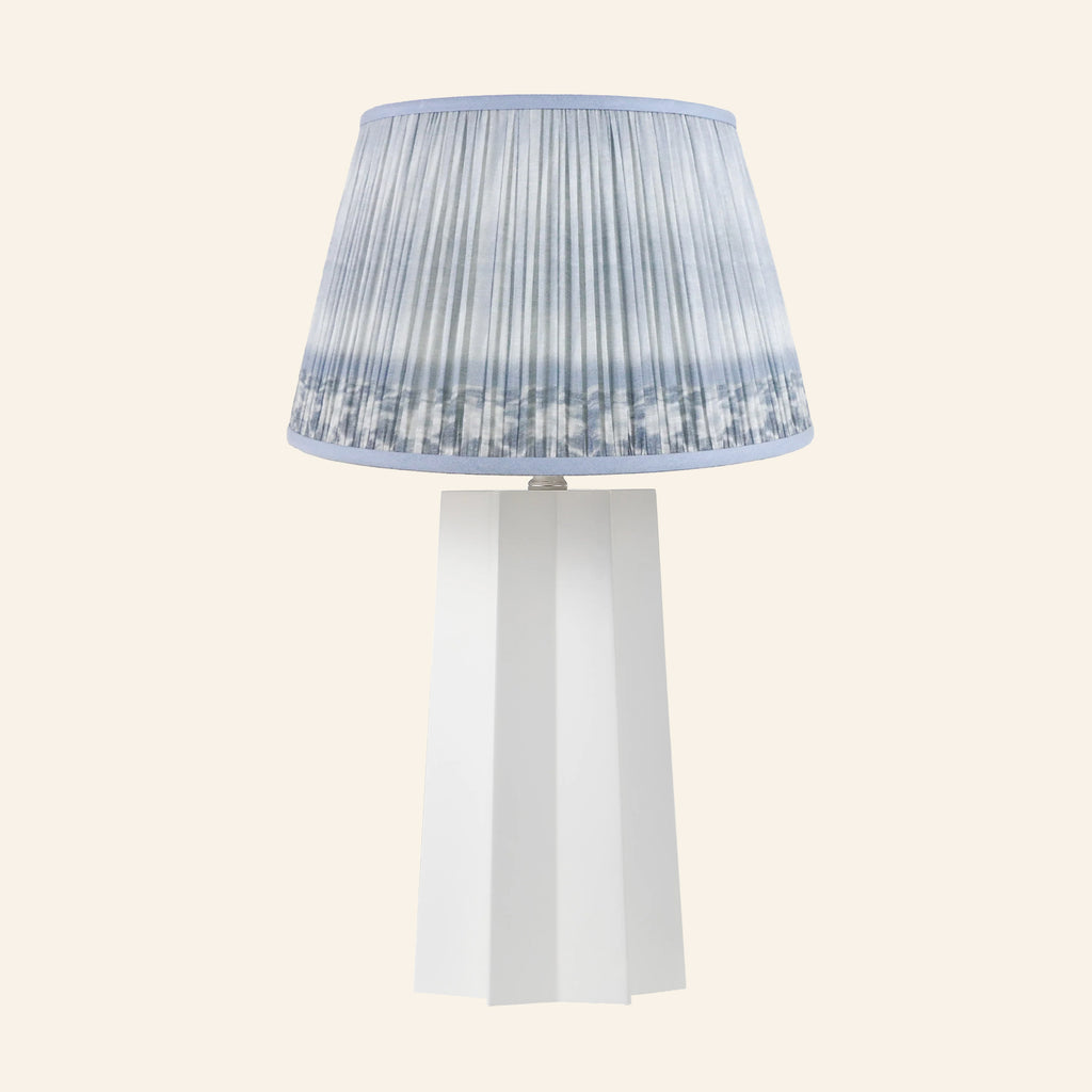 22” Evelyn White Sculptural Table Lamp by Kevin Francis Design | Luxury Area Rugs & Home Decor
