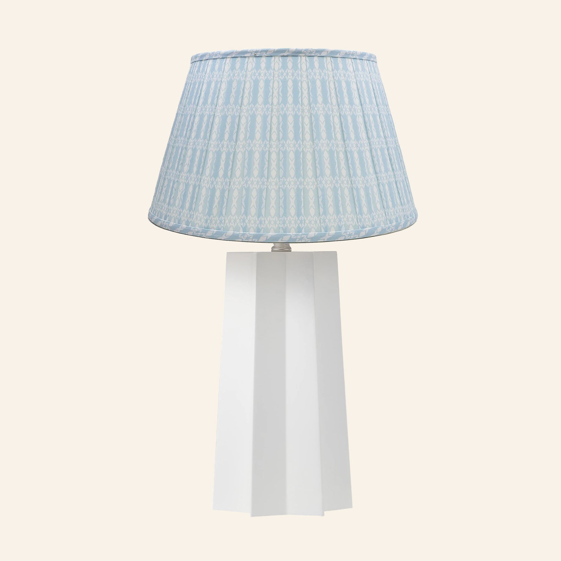 22” Evelyn White Sculptural Table Lamp by Kevin Francis Design | Luxury Area Rugs & Home Decor