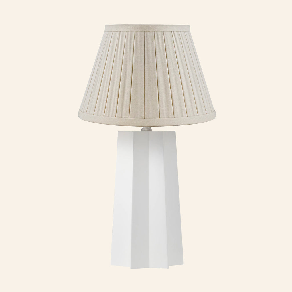 22” Evelyn White Sculptural Table Lamp by Kevin Francis Design | Luxury Area Rugs & Home Decor