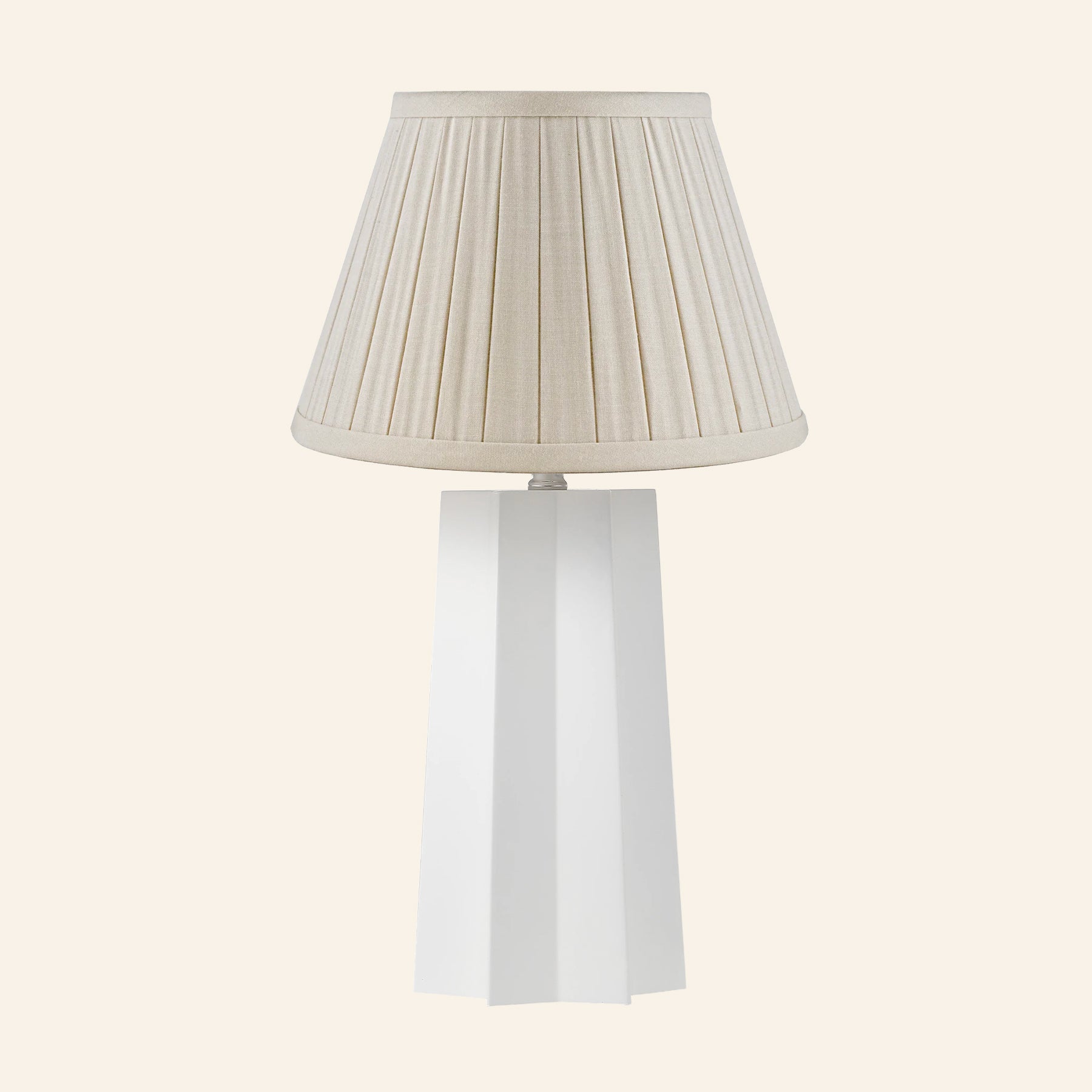 22” Evelyn White Sculptural Table Lamp by Kevin Francis Design | Luxury Area Rugs & Home Decor