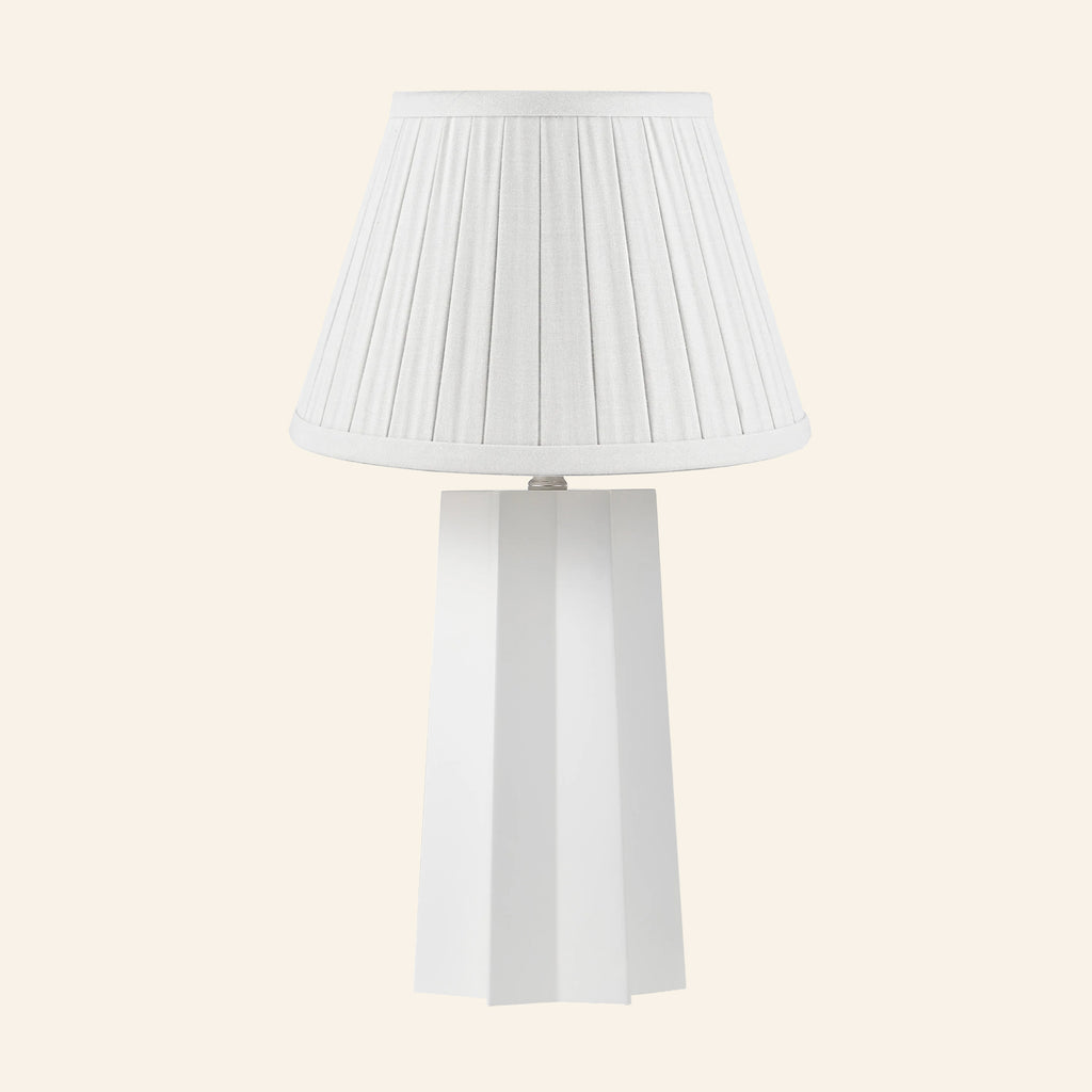 22” Evelyn White Sculptural Table Lamp by Kevin Francis Design | Luxury Area Rugs & Home Decor