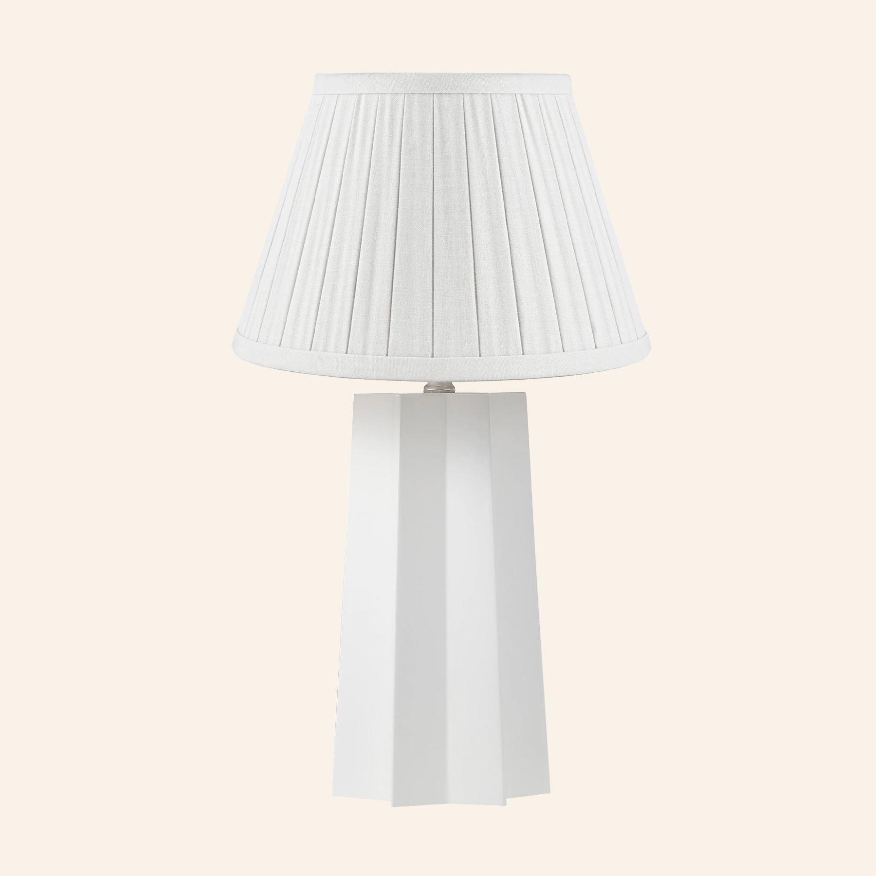 22” Evelyn White Sculptural Table Lamp by Kevin Francis Design | Luxury Area Rugs & Home Decor