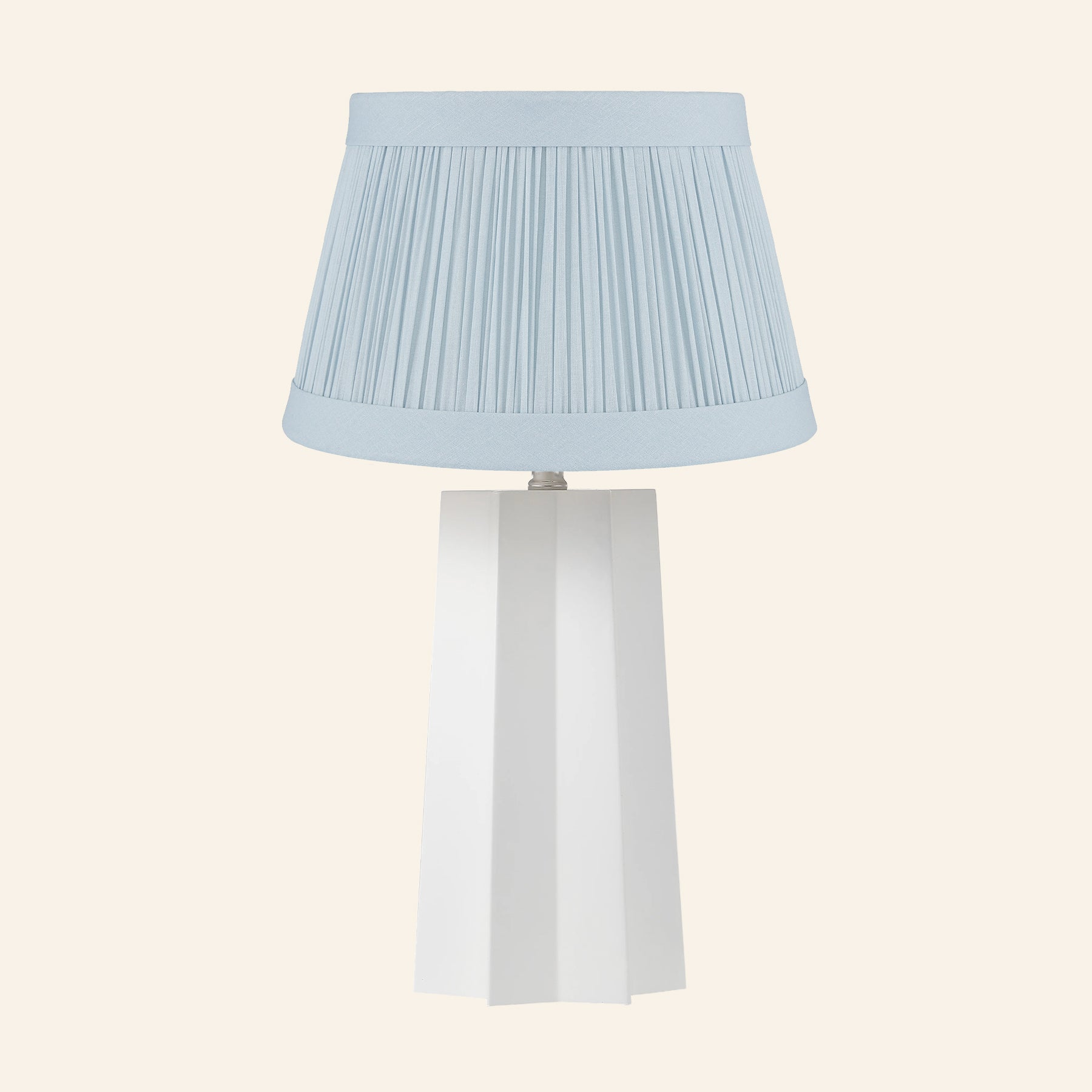 22” Evelyn White Sculptural Table Lamp by Kevin Francis Design | Luxury Area Rugs & Home Decor