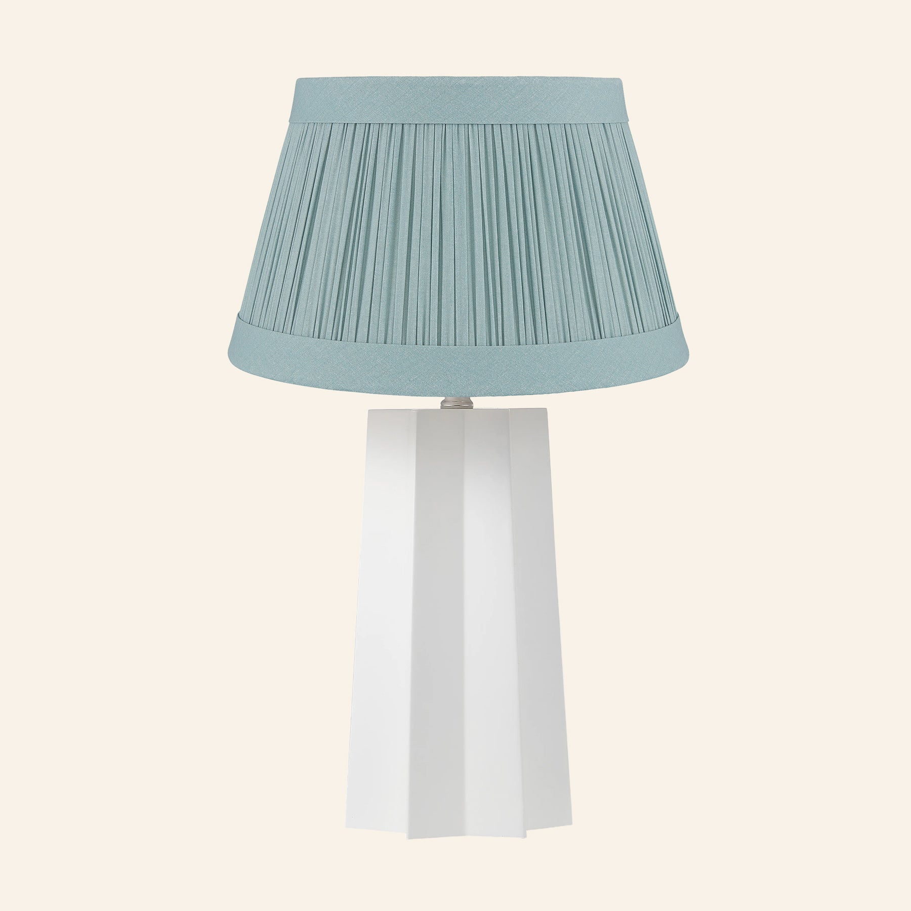 22” Evelyn White Sculptural Table Lamp