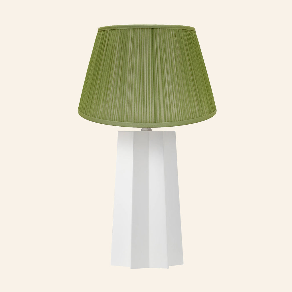 22” Evelyn White Sculptural Table Lamp by Kevin Francis Design | Luxury Area Rugs & Home Decor