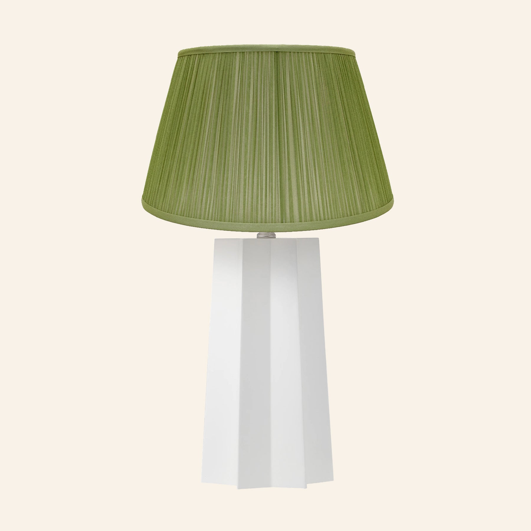 22” Evelyn White Sculptural Table Lamp by Kevin Francis Design | Luxury Area Rugs & Home Decor