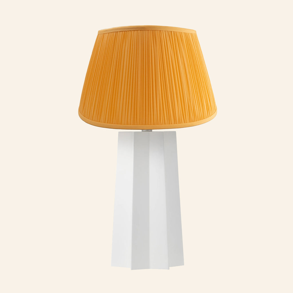 22” Evelyn White Sculptural Table Lamp by Kevin Francis Design | Luxury Area Rugs & Home Decor