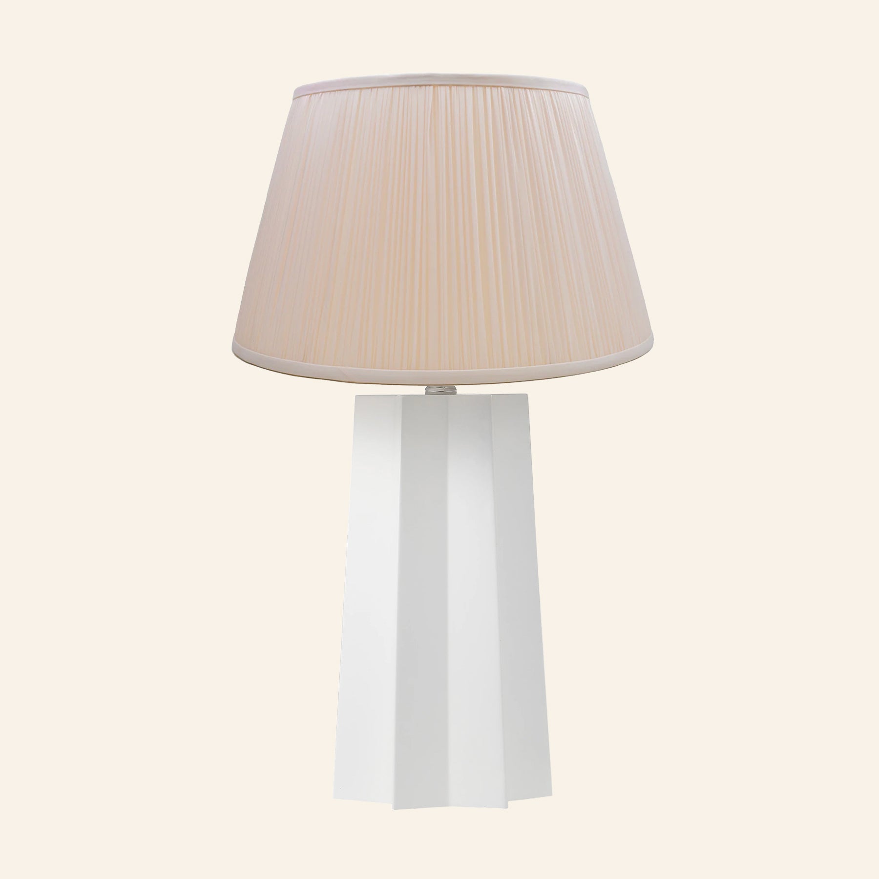 22” Evelyn White Sculptural Table Lamp by Kevin Francis Design | Luxury Area Rugs & Home Decor