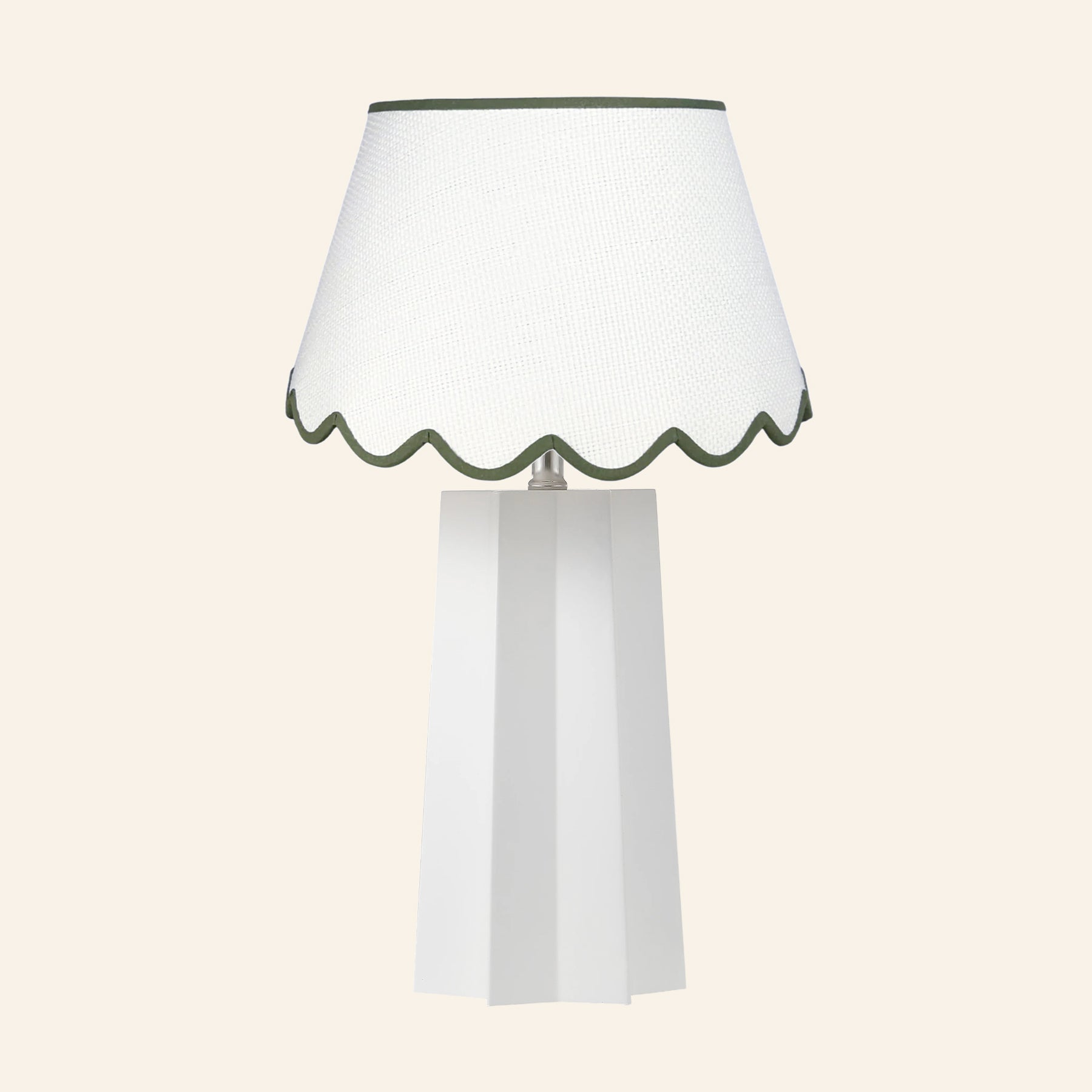 22” Evelyn White Sculptural Table Lamp by Kevin Francis Design | Luxury Area Rugs & Home Decor