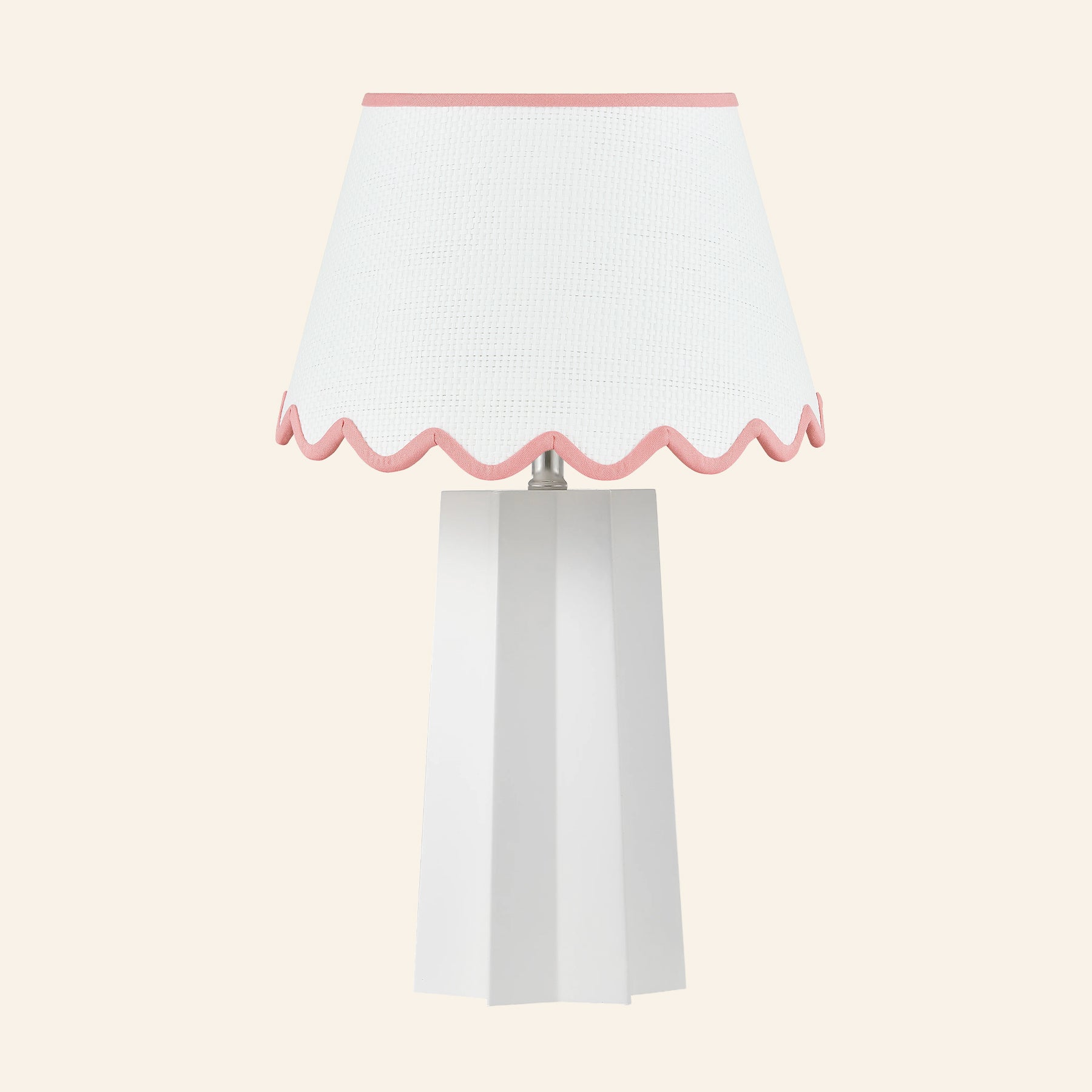 22” Evelyn White Sculptural Table Lamp