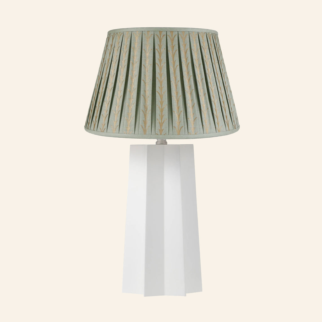 22” Evelyn White Sculptural Table Lamp by Kevin Francis Design | Luxury Area Rugs & Home Decor