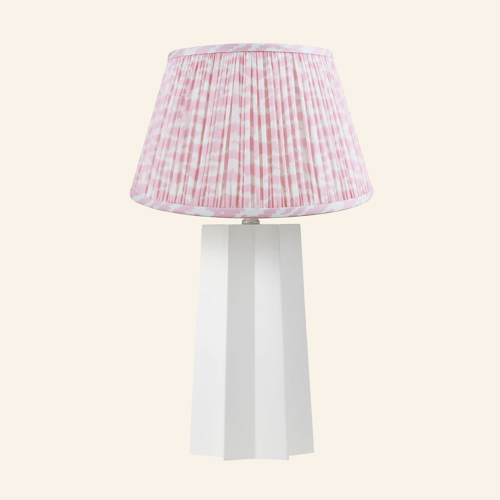 22” Evelyn White Sculptural Table Lamp by Kevin Francis Design | Luxury Area Rugs & Home Decor