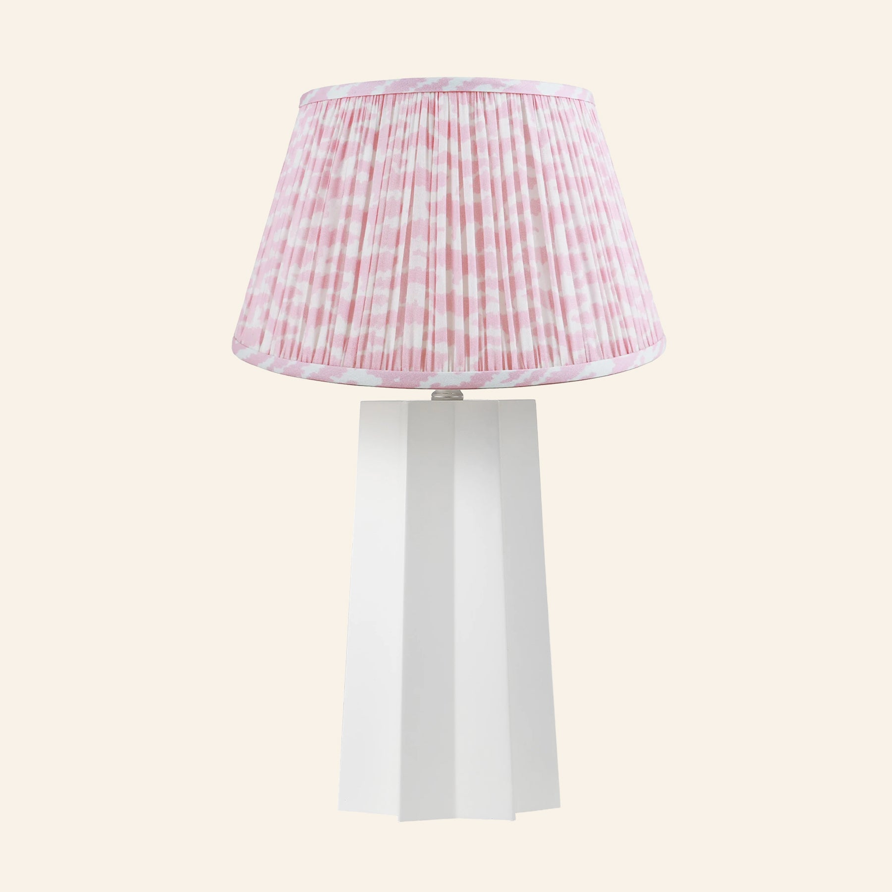 22” Evelyn White Sculptural Table Lamp by Kevin Francis Design | Luxury Area Rugs & Home Decor