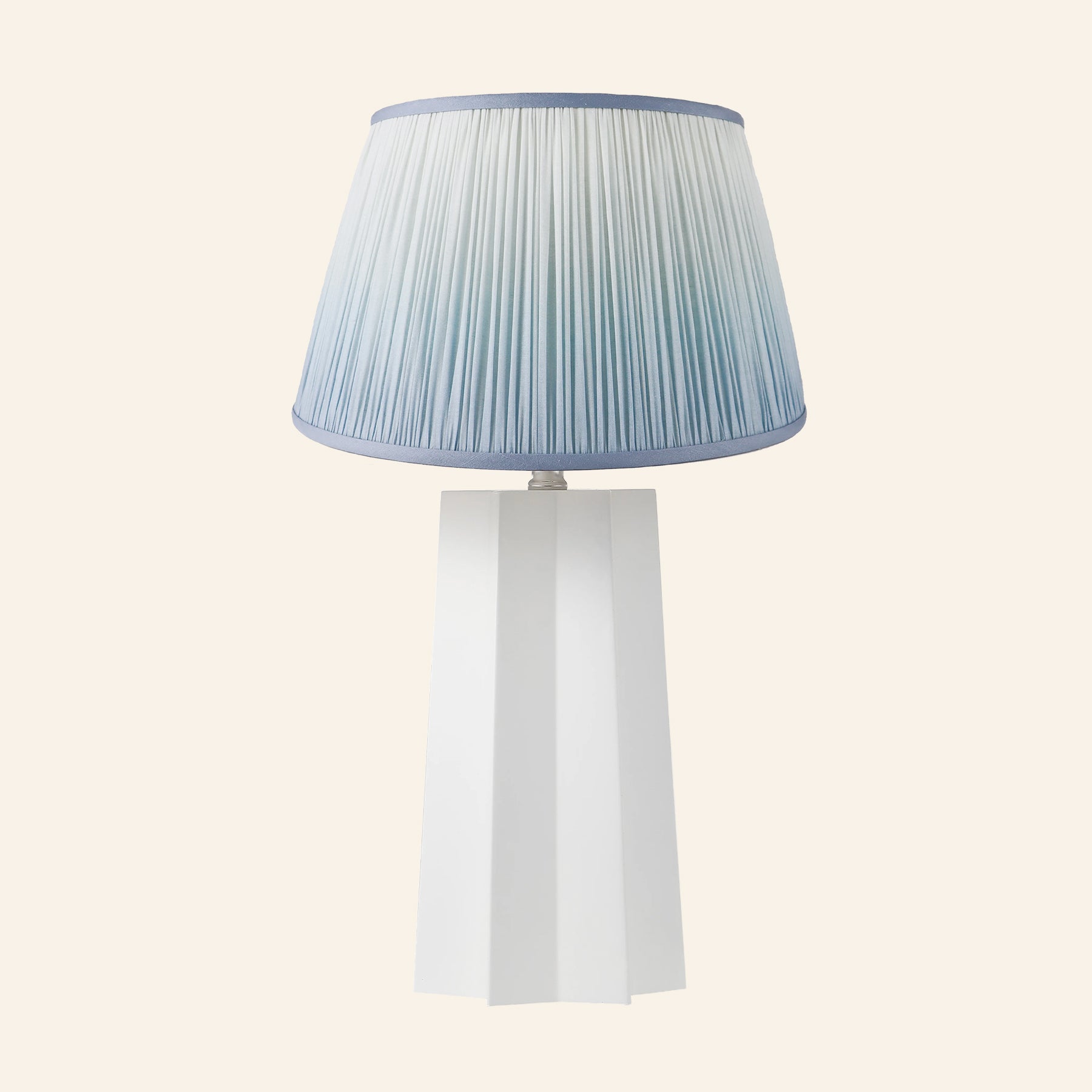 22” Evelyn White Sculptural Table Lamp by Kevin Francis Design | Luxury Area Rugs & Home Decor