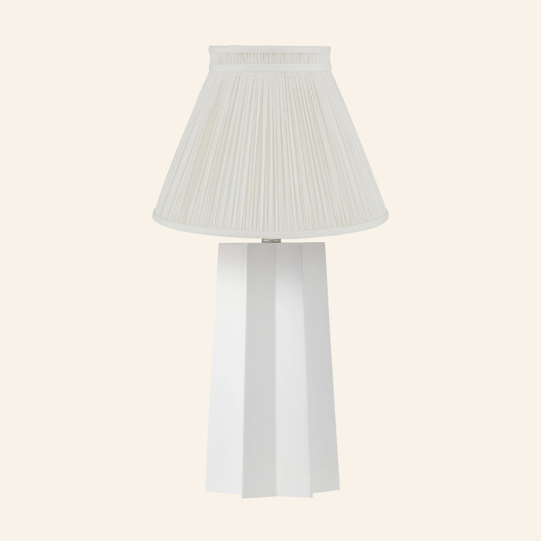 22” Evelyn White Sculptural Table Lamp by Kevin Francis Design | Luxury Area Rugs & Home Decor
