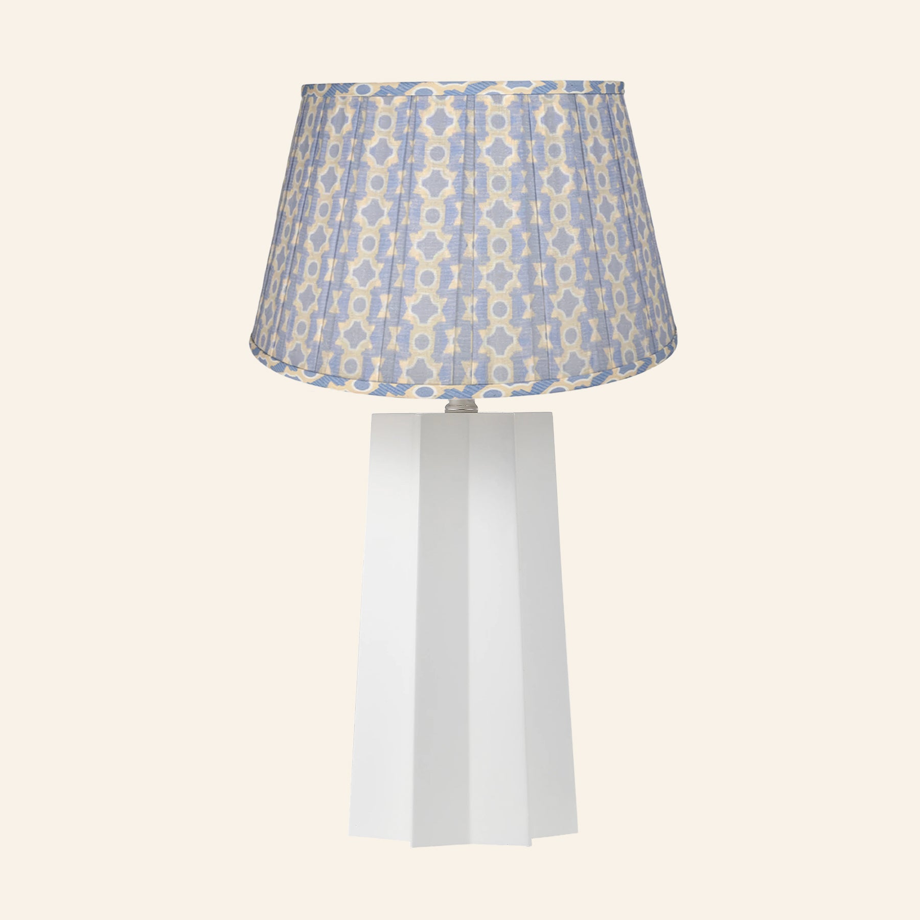 22” Evelyn White Sculptural Table Lamp by Kevin Francis Design | Luxury Area Rugs & Home Decor