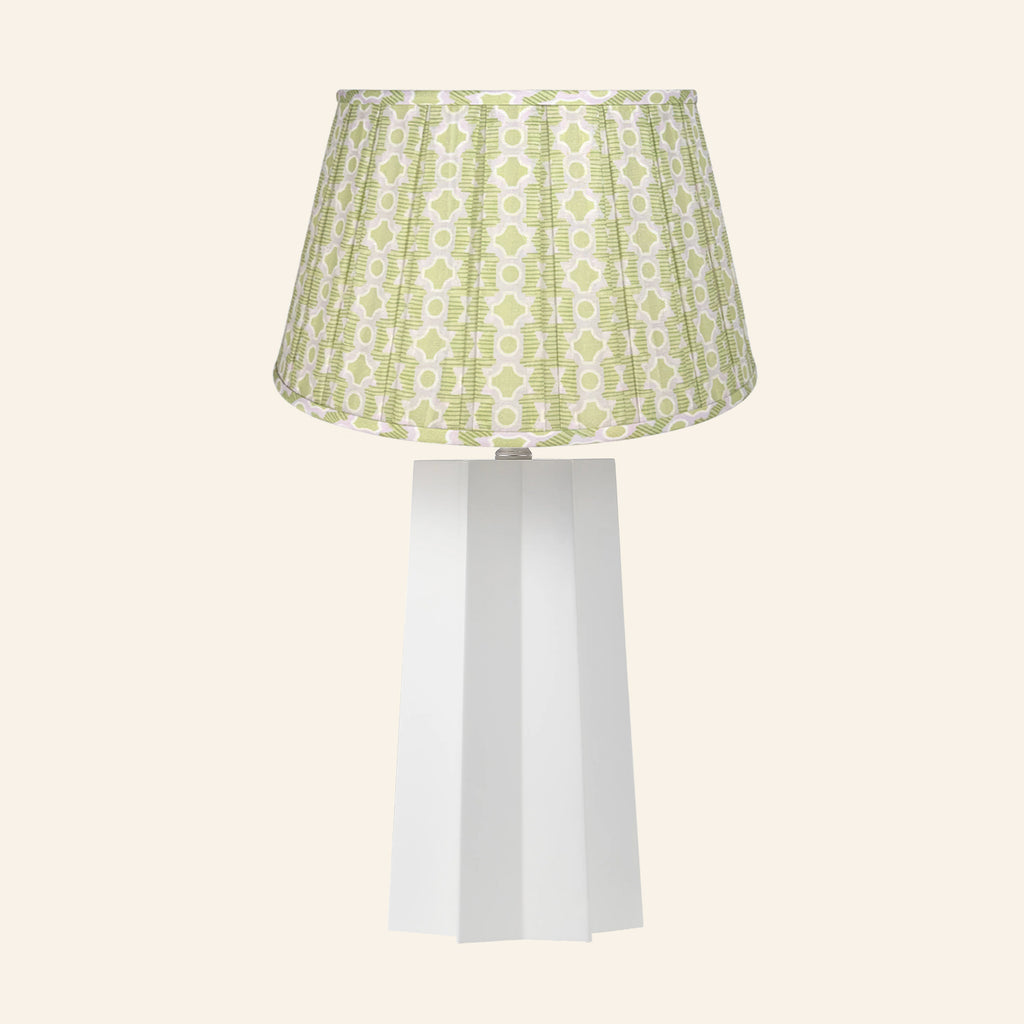 22” Evelyn White Sculptural Table Lamp by Kevin Francis Design | Luxury Area Rugs & Home Decor