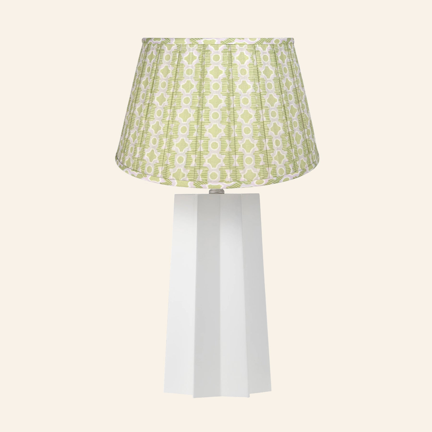 22” Evelyn White Sculptural Table Lamp by Kevin Francis Design | Luxury Area Rugs & Home Decor